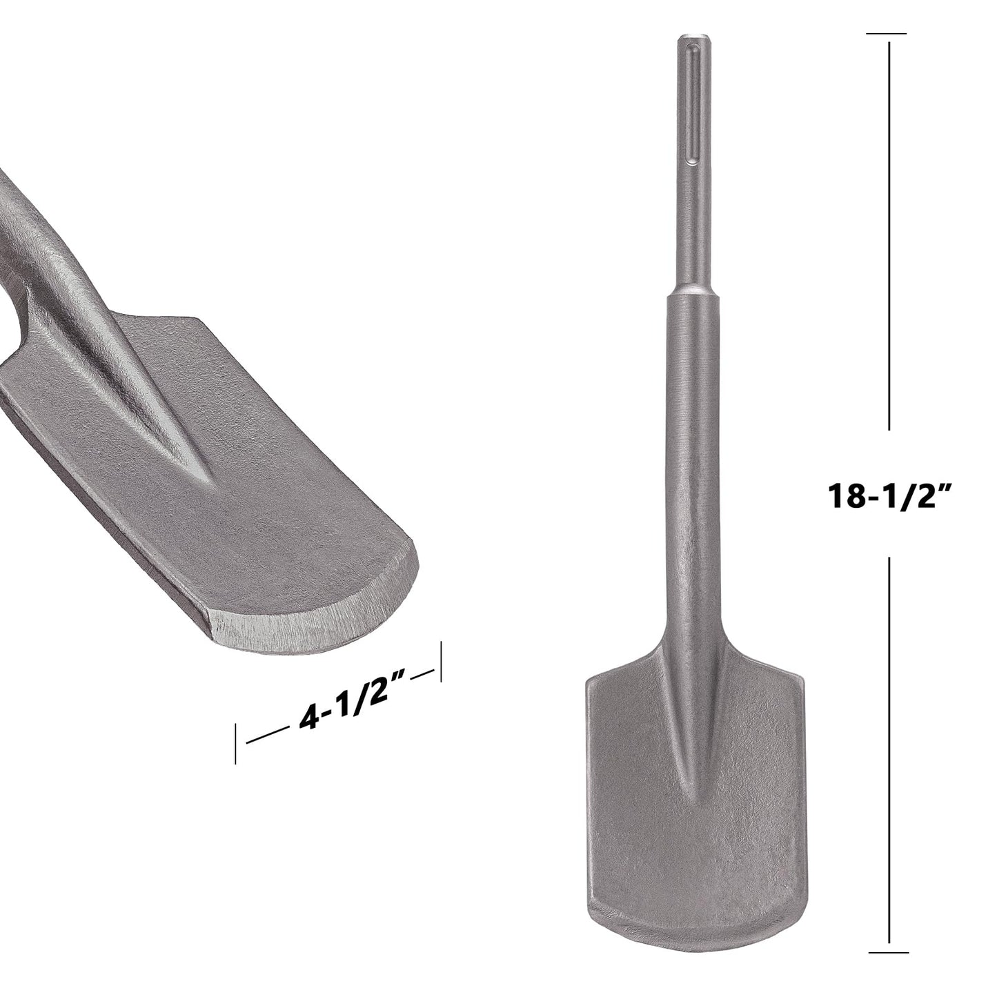 Berserker 16-Pound SDS-Max Demolition Jack Hammer with SDS Max Clay Spade, 4-1/2" x 18-1/2" Steel Shovel Bit
