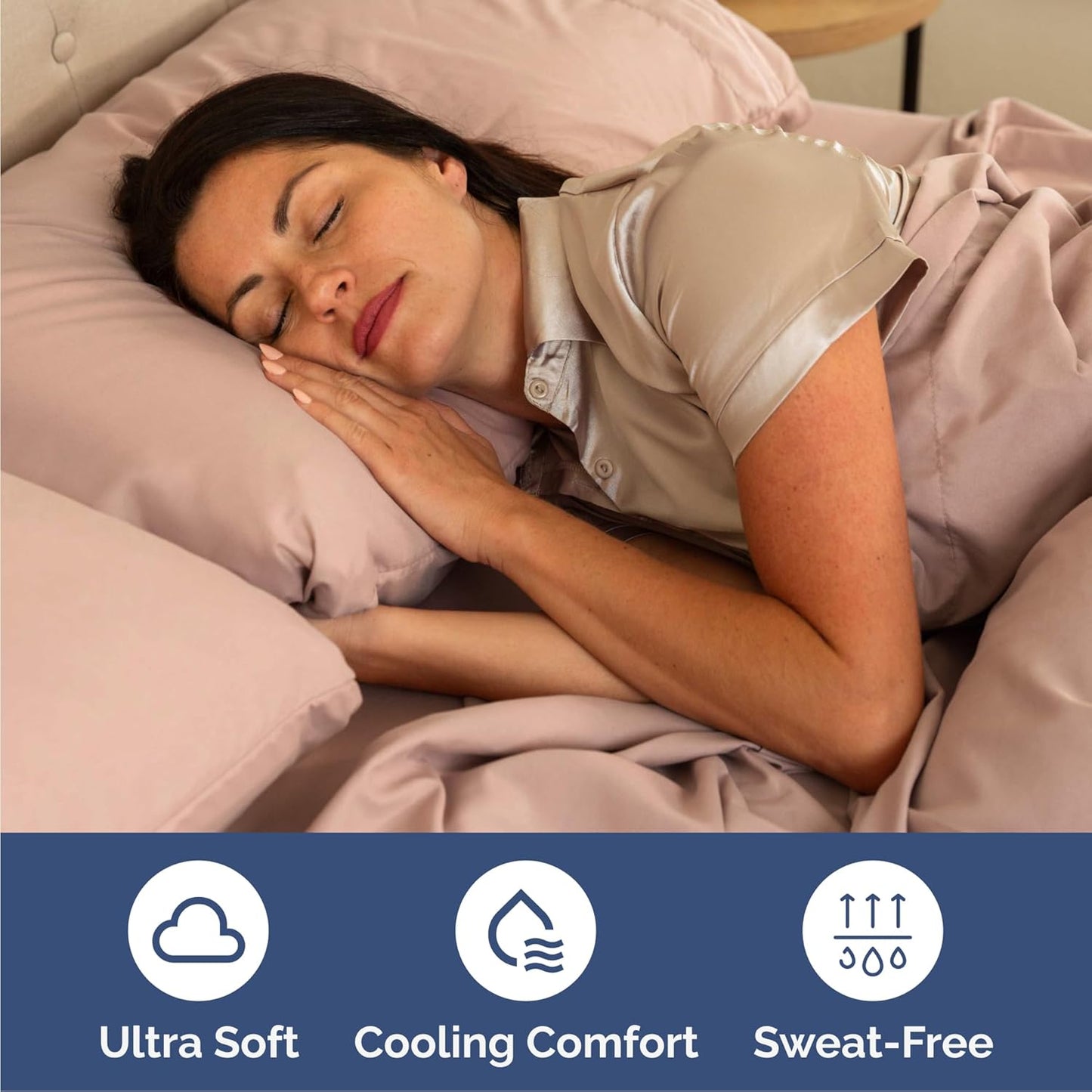 Queen Size 4 Piece Sheet Set - Ultra-Soft & Cooling Hotel Luxury Bedding - Deep Pockets, Wrinkle-Free - Oeko-Tex Certified - Mauve