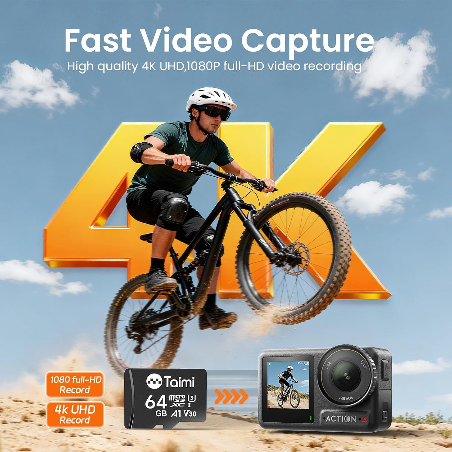 TAIMI Card,A1,U3,V30,UHS-I,Microsd 90MB/s (32GB) Micro SD Card,Tf Memory Card,Read Speed Up
