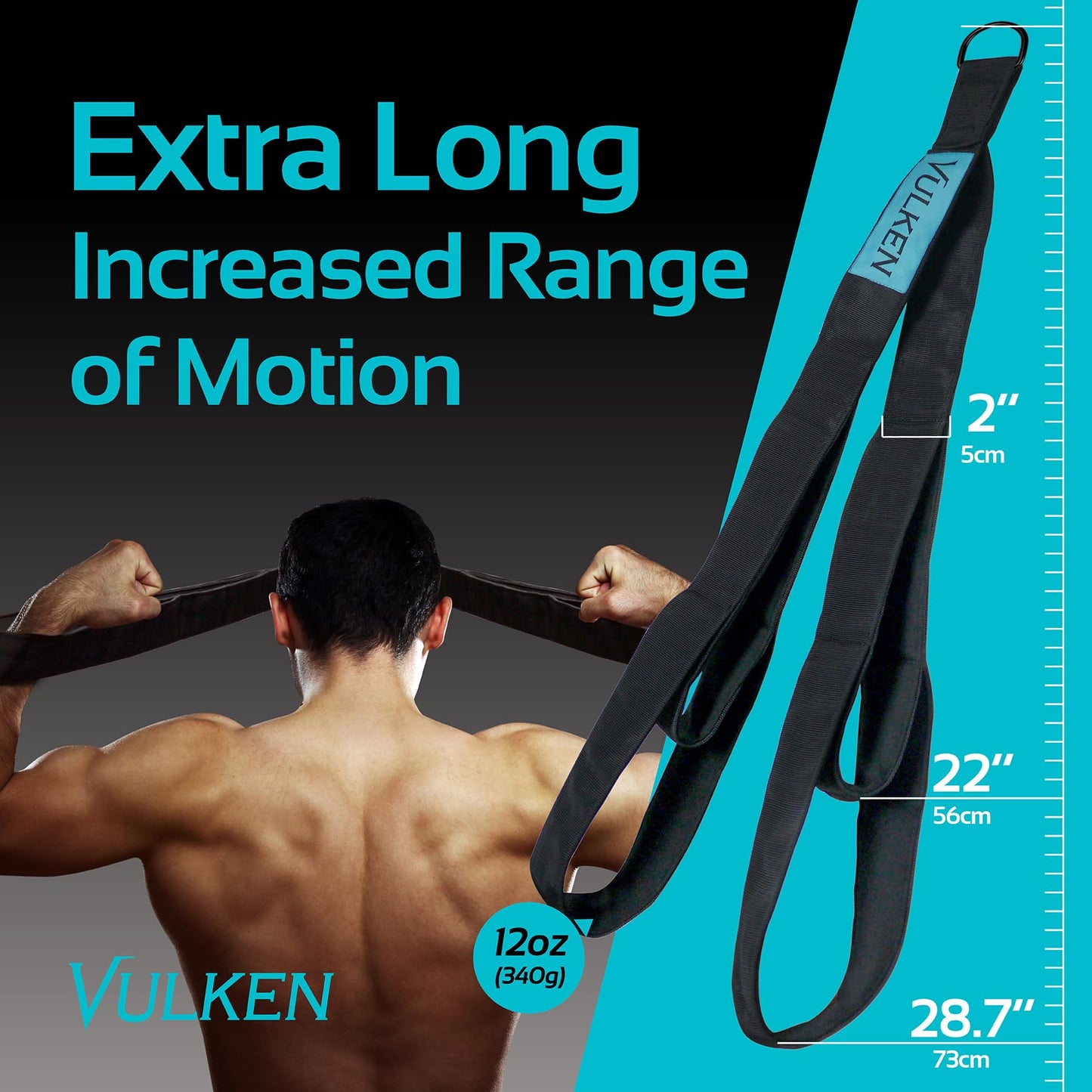 Vulken Tricep Rope Cable Attachment. 28.7 Inch & 22 Inch Two Lengths Built in One Pull Down Rope. Triceps Extension Straps Gym Equipment. Home Workout Handles for Resistance Bands.