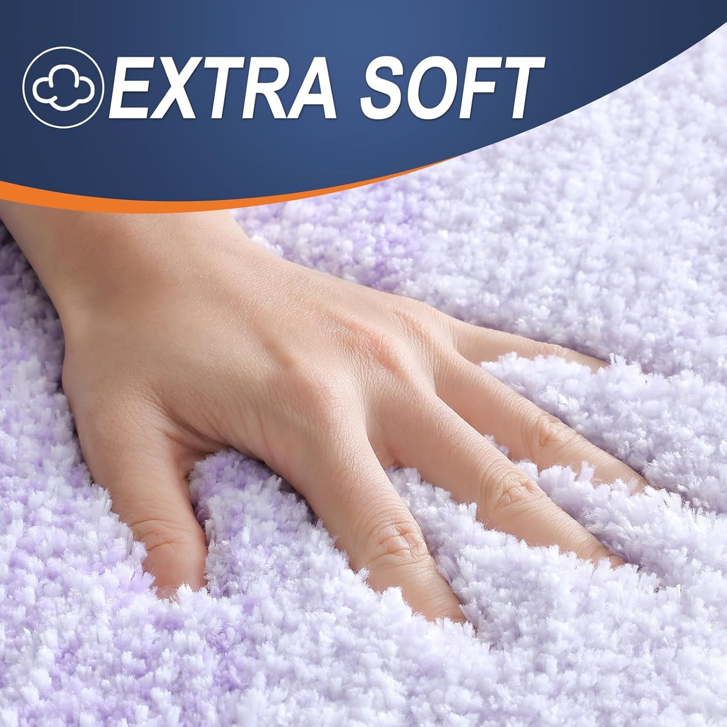 OLANLY Large Microfiber Bath Rug - Extra Soft & Absorbent, Quick Dry, Washable | Light Purple 40x24