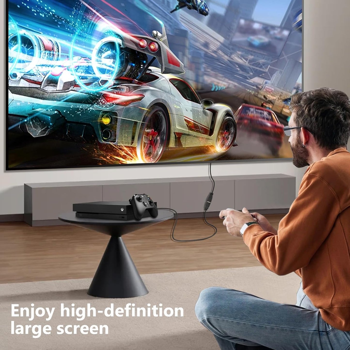 SAISN 3 2 Pack 1080P HDMI Extension Cable Feet, HDMI Extender Cable High Speed HDMI Male to Female Adapter Cable HDMI
