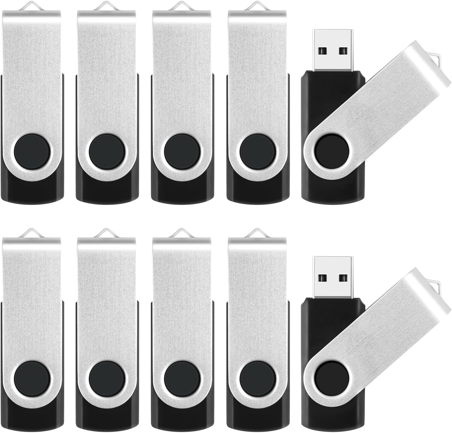 MECHEER 4GB 10 Pack 2.0 Flash Drive Thumb Drive, USB Flash Drives USB Stick for Data Storage Backup, Jump Drive Pen