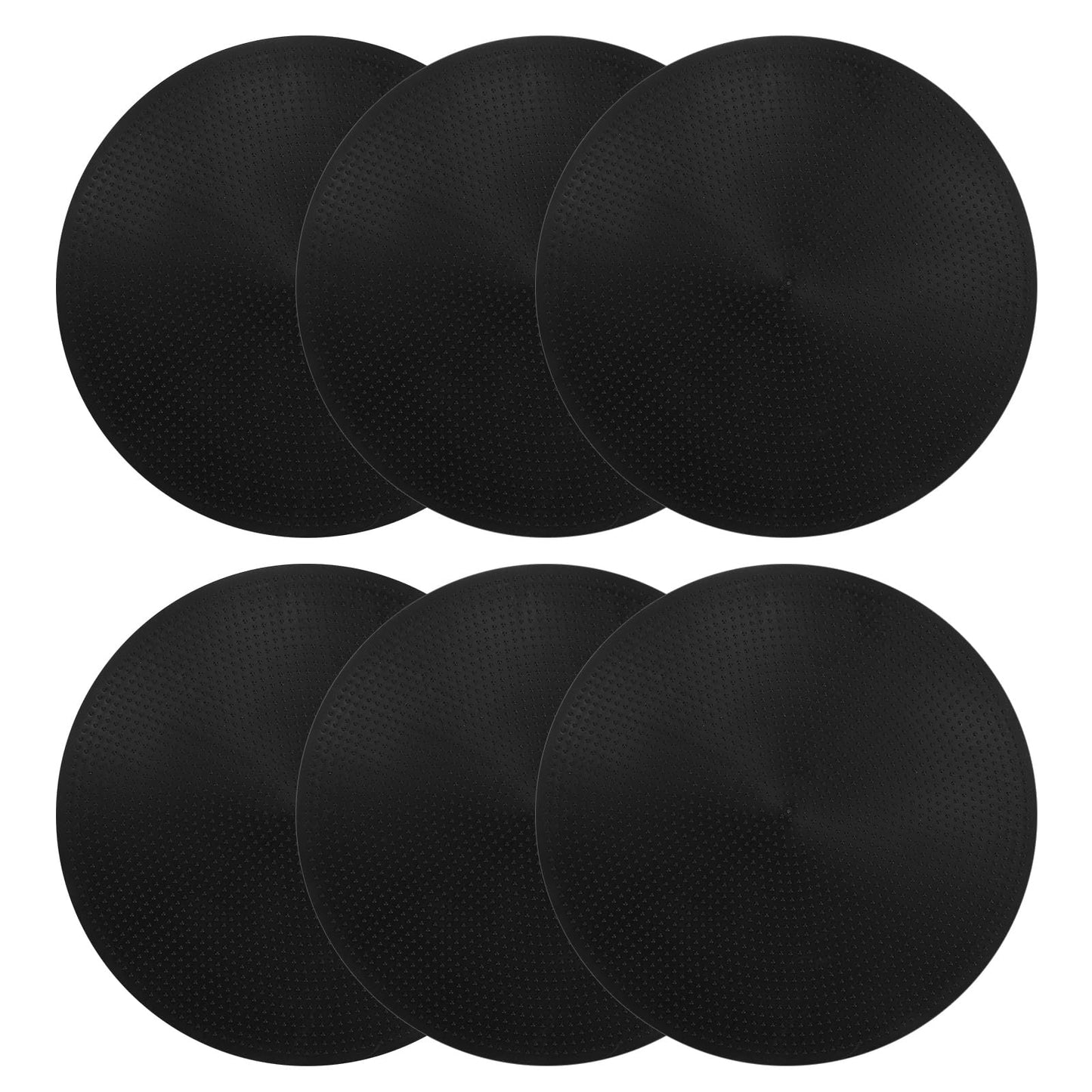 PATIKIL Spot Markers 8 Inch, 12 Pcs Non-Slip Floor Dots Agility Markers Flat Field Cones Poly Dots for Gym PE Speed Training Dance Soccer Basketball Sports, Black