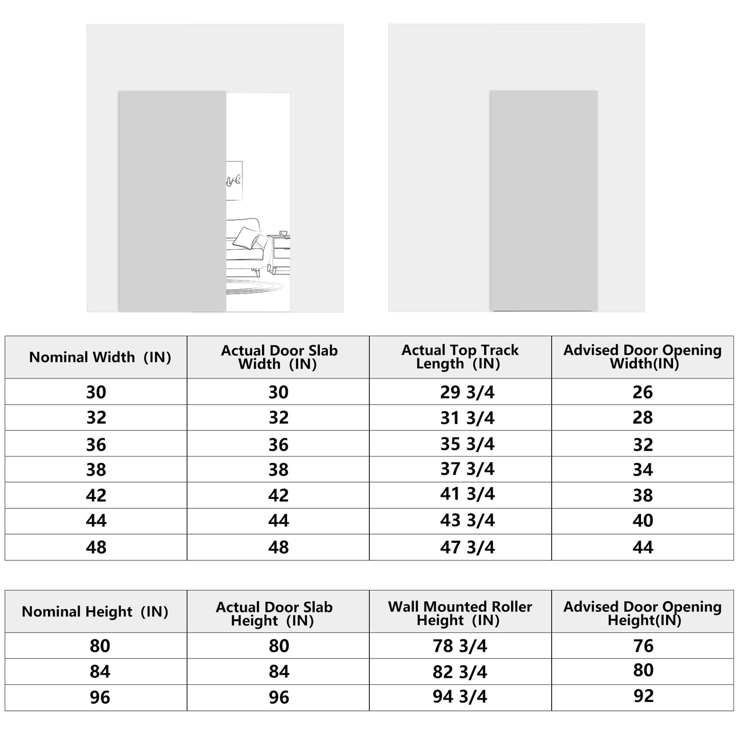JUBEST 30"x84" Concealed Sliding Barn Door with Soft Close Hardware Kit, Brown Hidden Door for Opening 26"-28"x80", Waterproof and Modern, Smooth Sliding, for Interior Using, Widely Used
