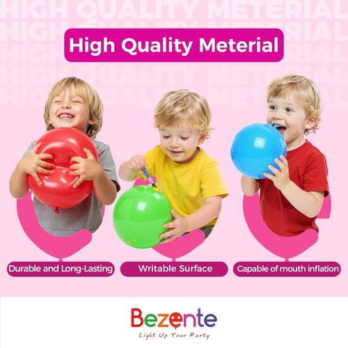 Bezente Royal Blue Latex Party Balloons - 150 Pack 5-Inch Round Matte Helium Balloons for Graduation & Weddings