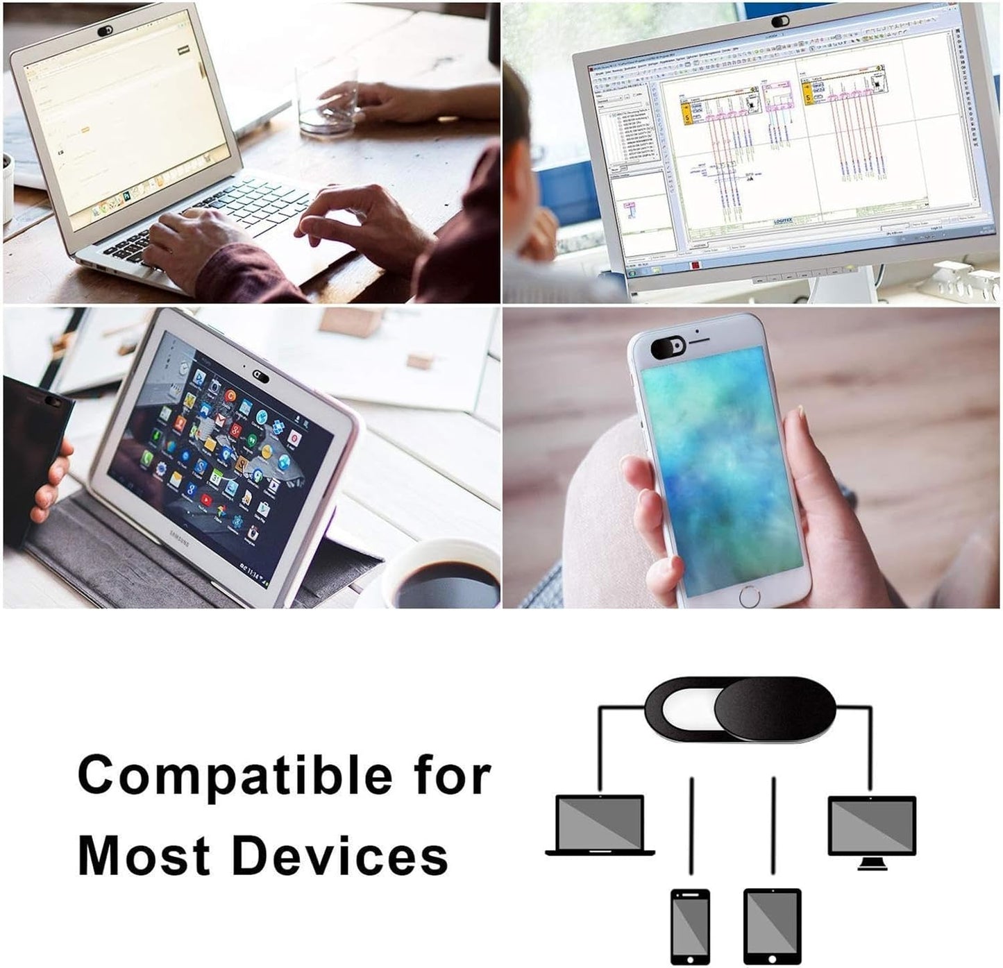 Selna 11"/13" (2025)/iPad 11" (11th 2025), Privacy Camera Cover Security Blocker Compatible with iPad Air Gen Webcam