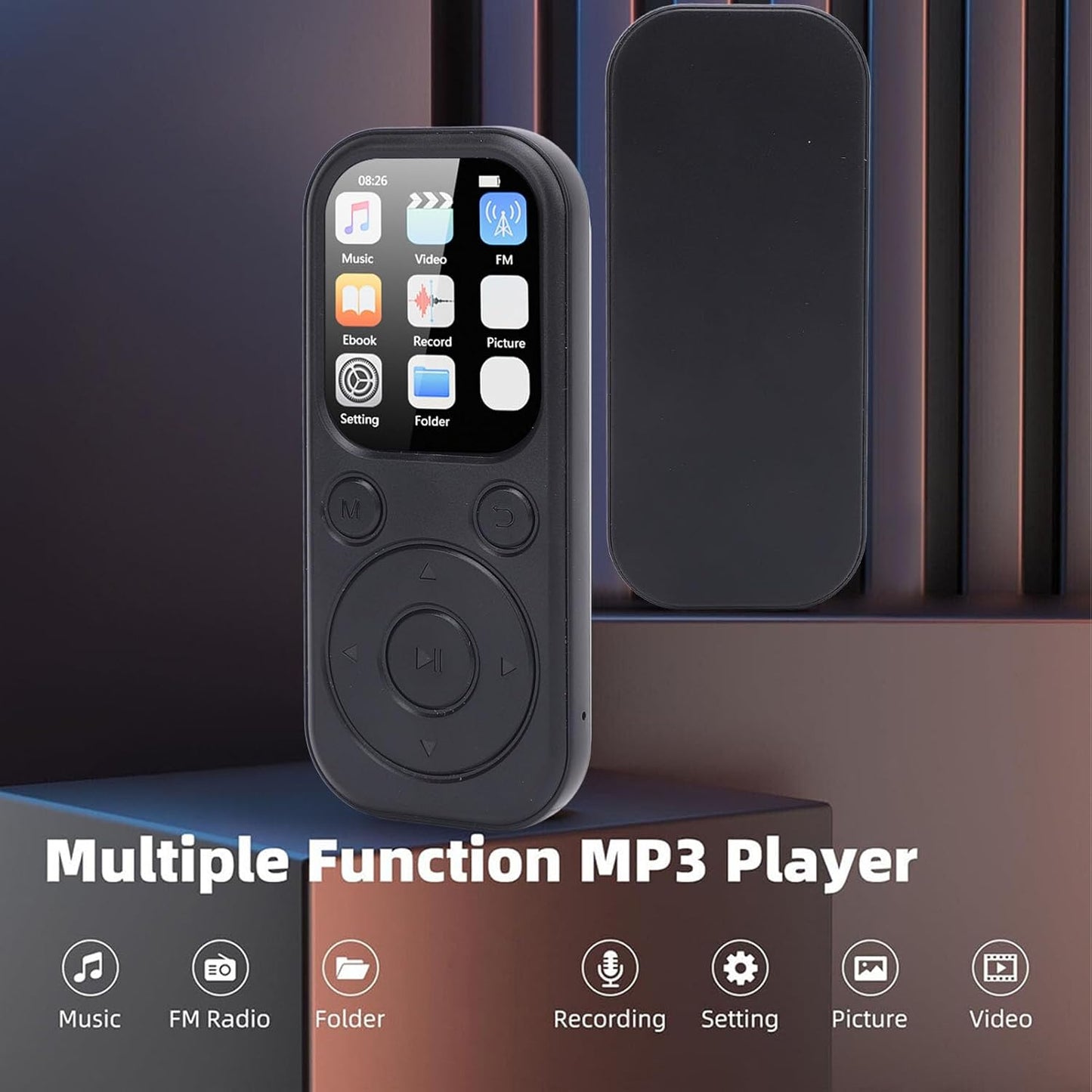 Bewinner 5.4 MP3 2.01 Inch 128GB 500mAh 32G Bluetooth Player with HiFi Sound, IPS Screen, Supports Memory Card