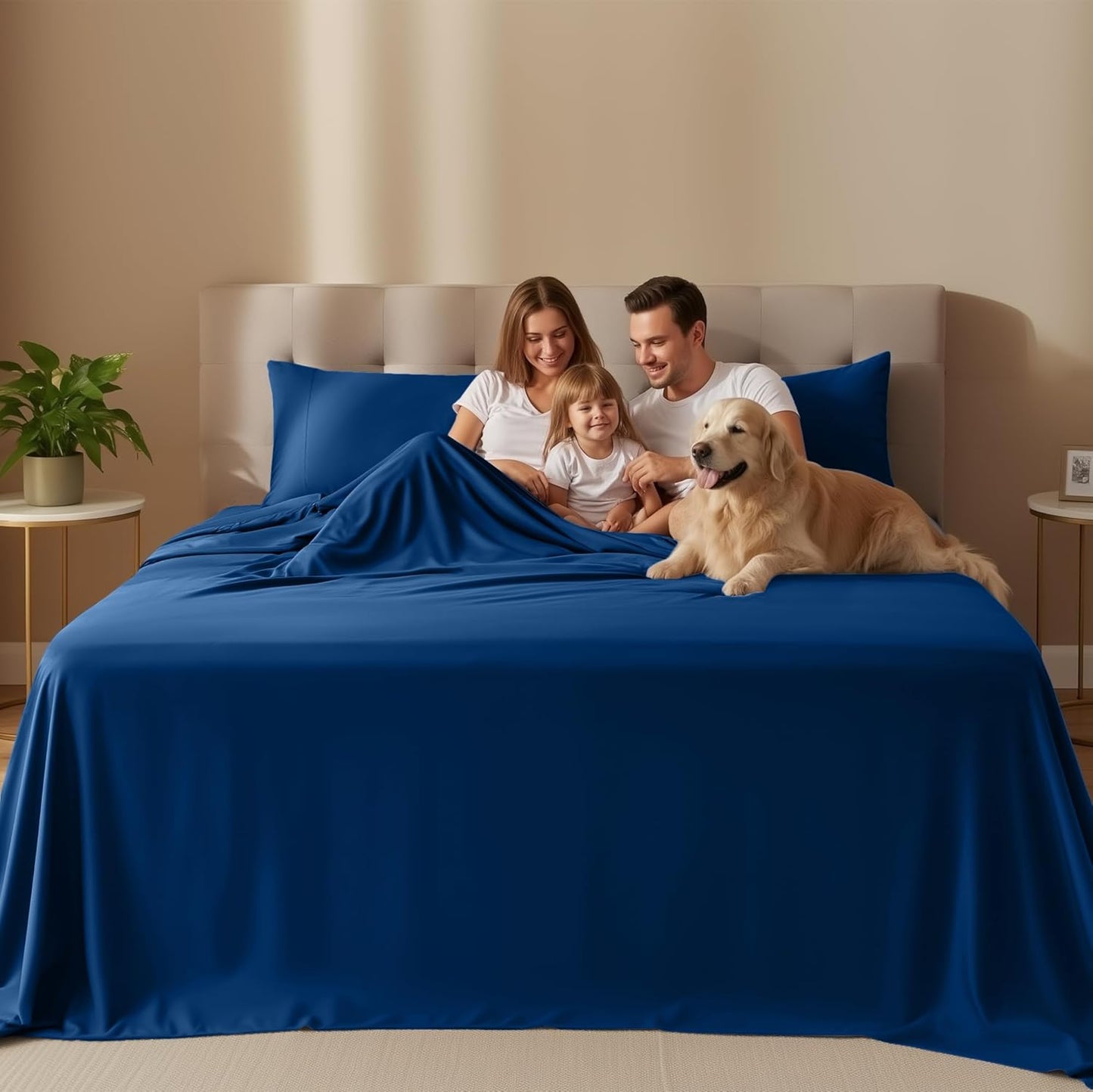 Utopia Bedding King Size Sheet Set - Soft & Breathable 4-Piece Microfiber Bedding | Oeko Tex Certified (Dusk Blue)