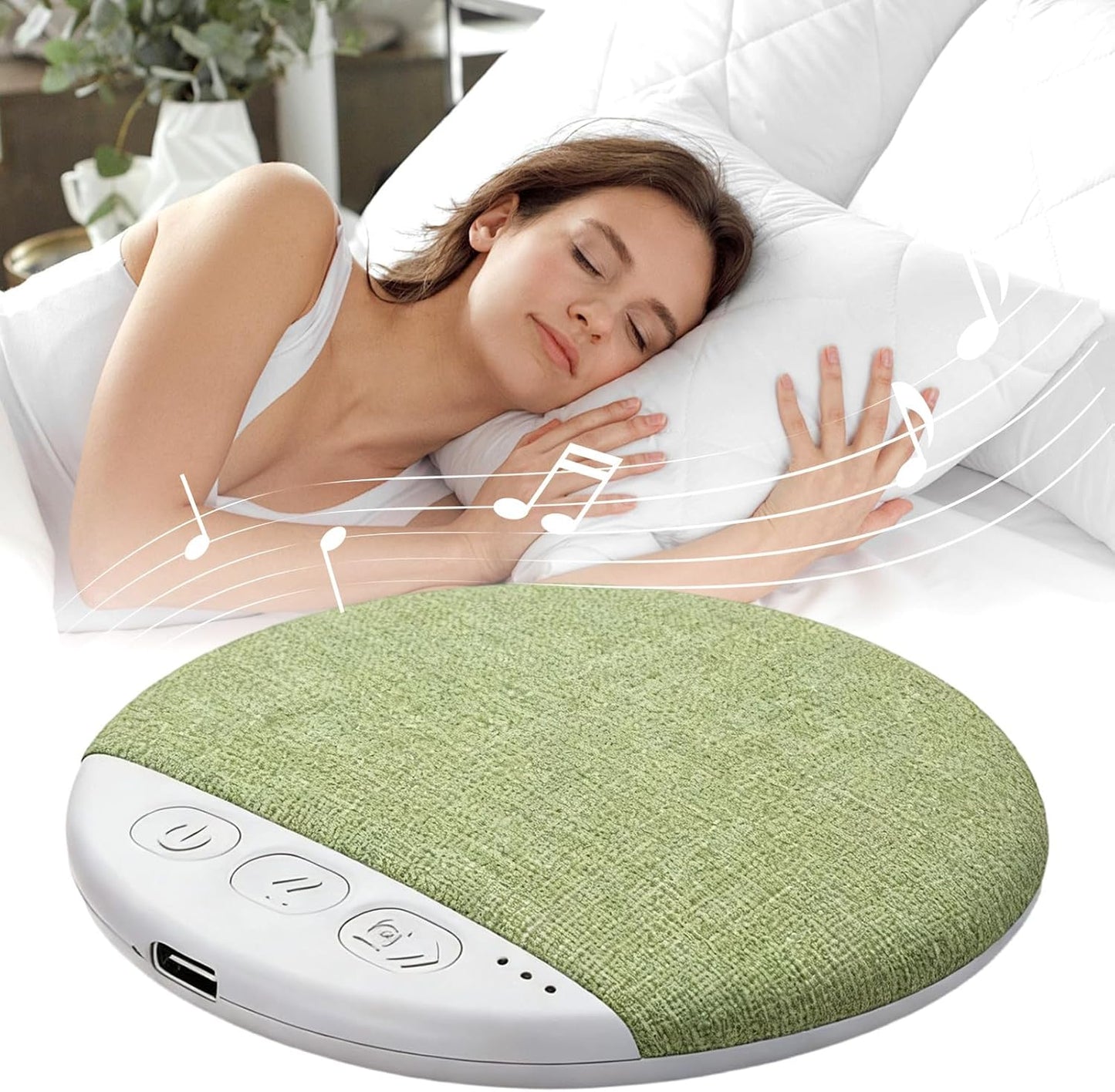 Generic 250mah, Under Pillow Speaker, with White Noise and Timer, Pillow Speaker, Bone Conduction Bluetoth Audio