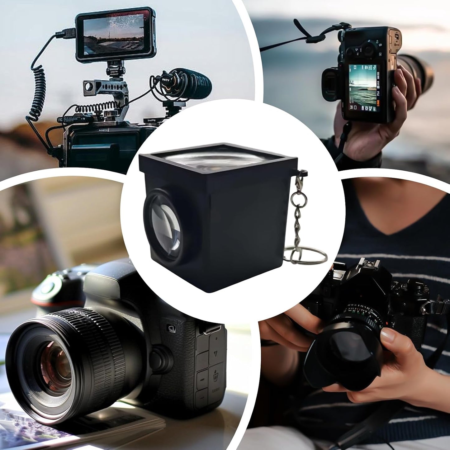 Generic 5x5cm, Waist Level Viewfinder, with Adaptable Optical System, Retropia Optical Waist Level-Viewfinders