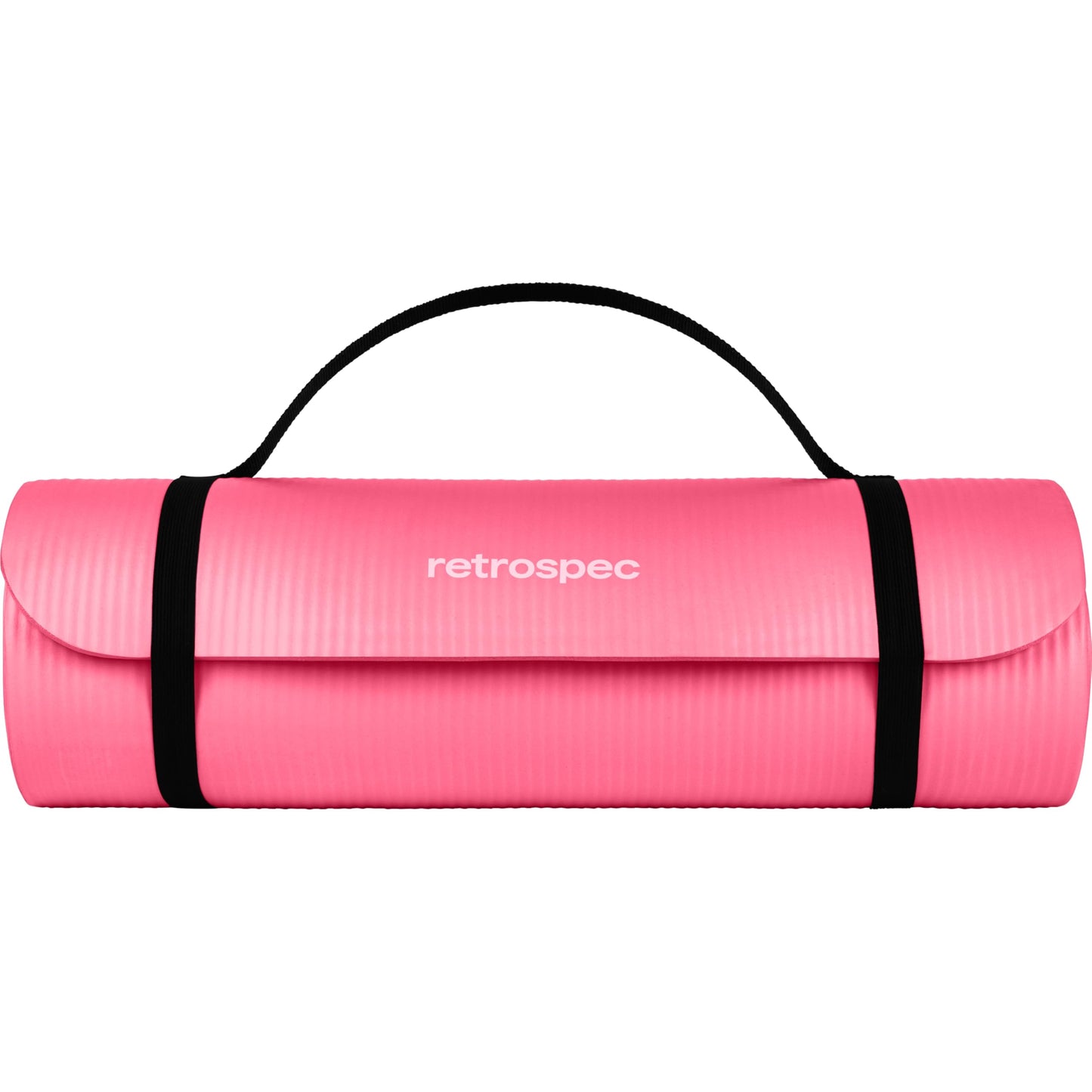 Retrospec Solana Yoga Mat 1/2" Thick w/Nylon Strap for Men & Women - Non Slip Excercise Mat for Yoga, Pilates, Stretching, Floor & Fitness Workouts