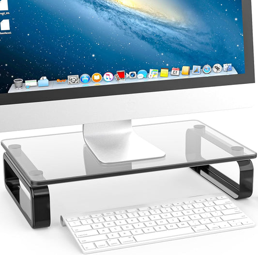HD02B-001U Hemudu Computer Monitor Stand Riser Multi Media Desktop Stand for Flat Screen LCD LED TV, Laptop/Notebook