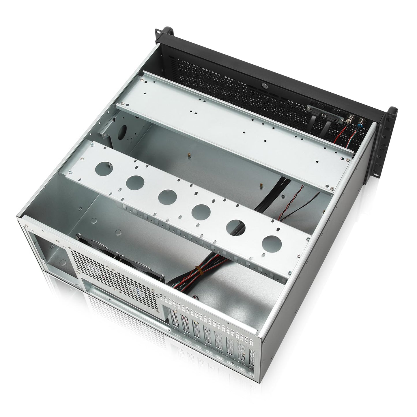 RackChoice 4U rackmount Server Chassis Support Liquid Cooling AIO Cooler Compatibility up to Elevated 360mm Radiator