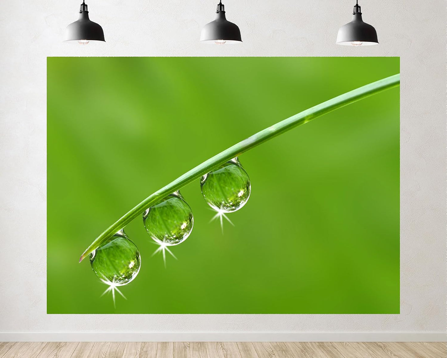 TryKid 10x8ft Green Dewdrop Grass Backdrop Sparkling Water Drop Blade Photography Background Fresh Spring Nature Event