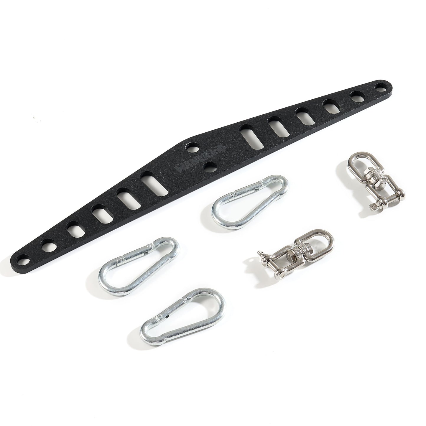 wantiekid Multi-Grip LAT Pull Down Bar Hardened Powder-Coated Finish, 360° Rotating Stainless Steel Adapter, Neutral & Wide Grip Spreader Bar for Pulley System Gym & Cable Machines(16in)