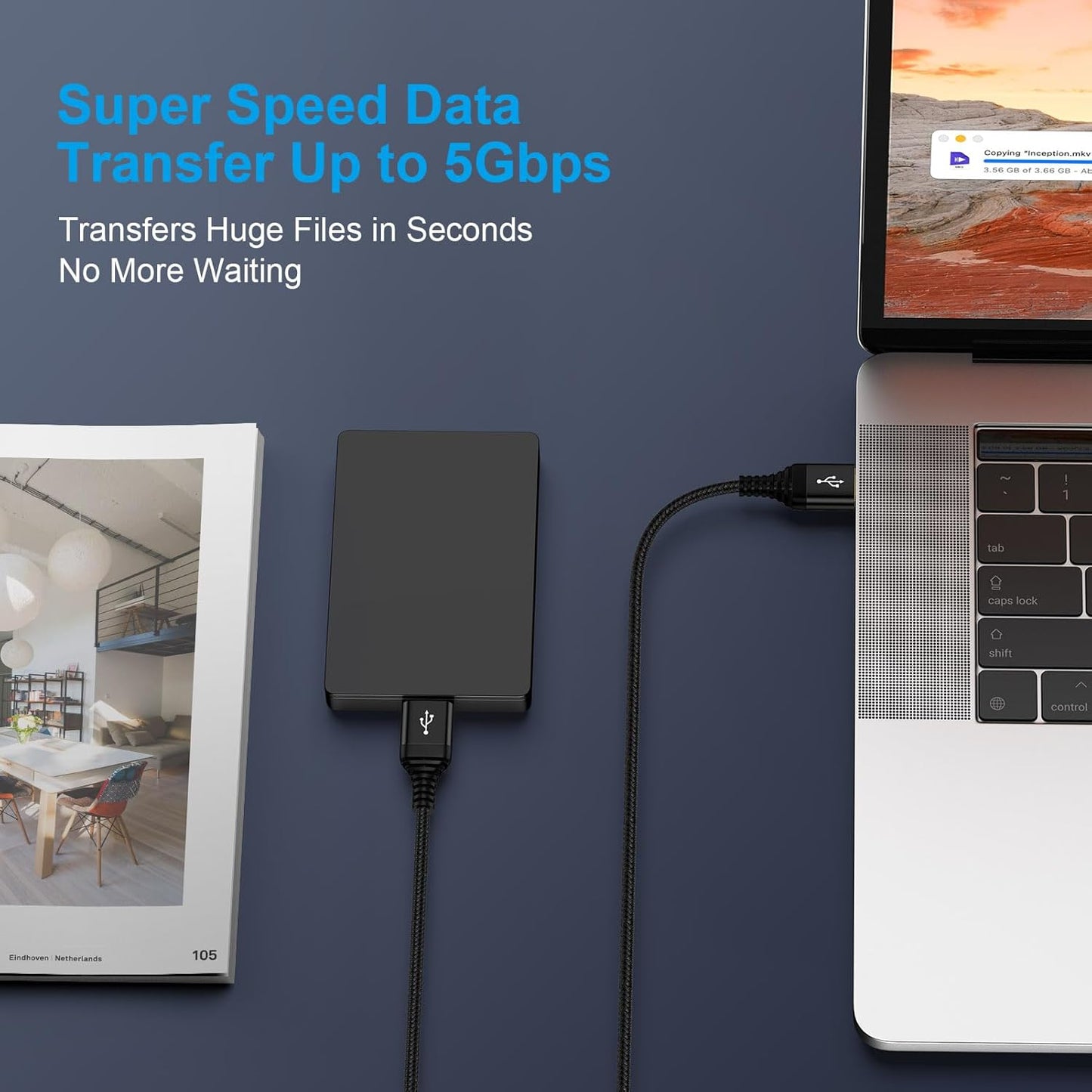 3 2Pack USB3.0 Set USB to USB Cable ft, Male to Male A to A Double Side USBCord for Data Transfer, Sound Bar, External