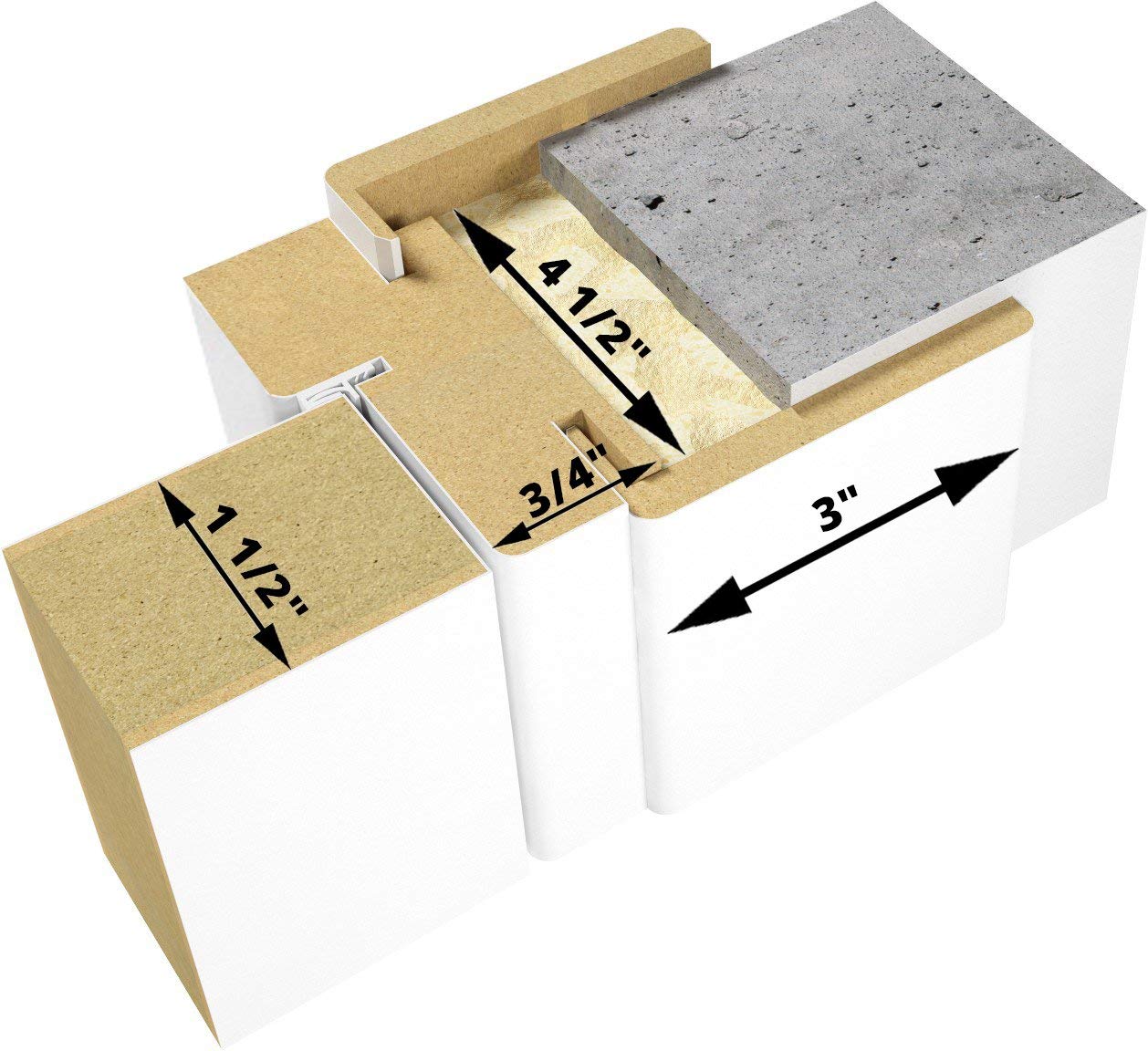 VDOMDOORS Solid French Door Opaque Glass 36 x 84 inches | Sete 6003 White Silk | Single Regular Panel Frame Handle | Bathroom Bedroom Modern Doors