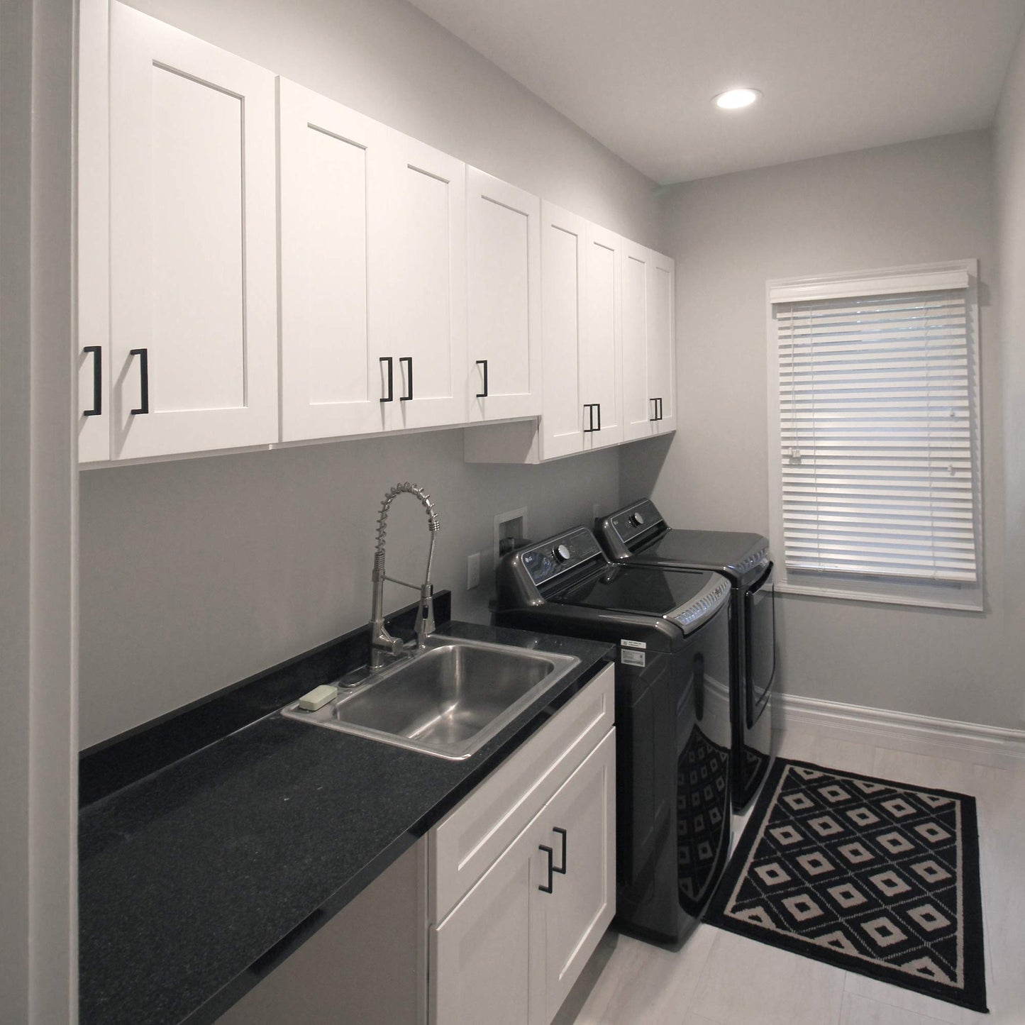 Design House Brookings Shaker Unassembled Sink Base Kitchen Cabinet SB36, 36 W x 24 D x 34.5 H, Painted White, Solid Wood, Design House, 561498