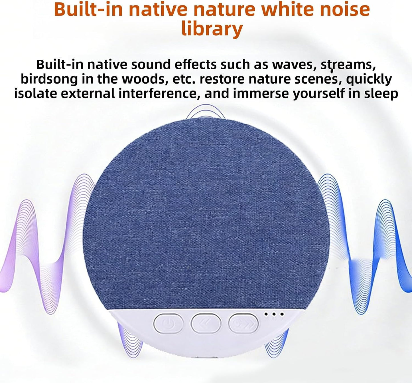 30 60 90 Jiawu Bluetooth Sleep Pillow Speaker, Wireless Under Pillow Speaker with White Noise Timer and Stereo Bass