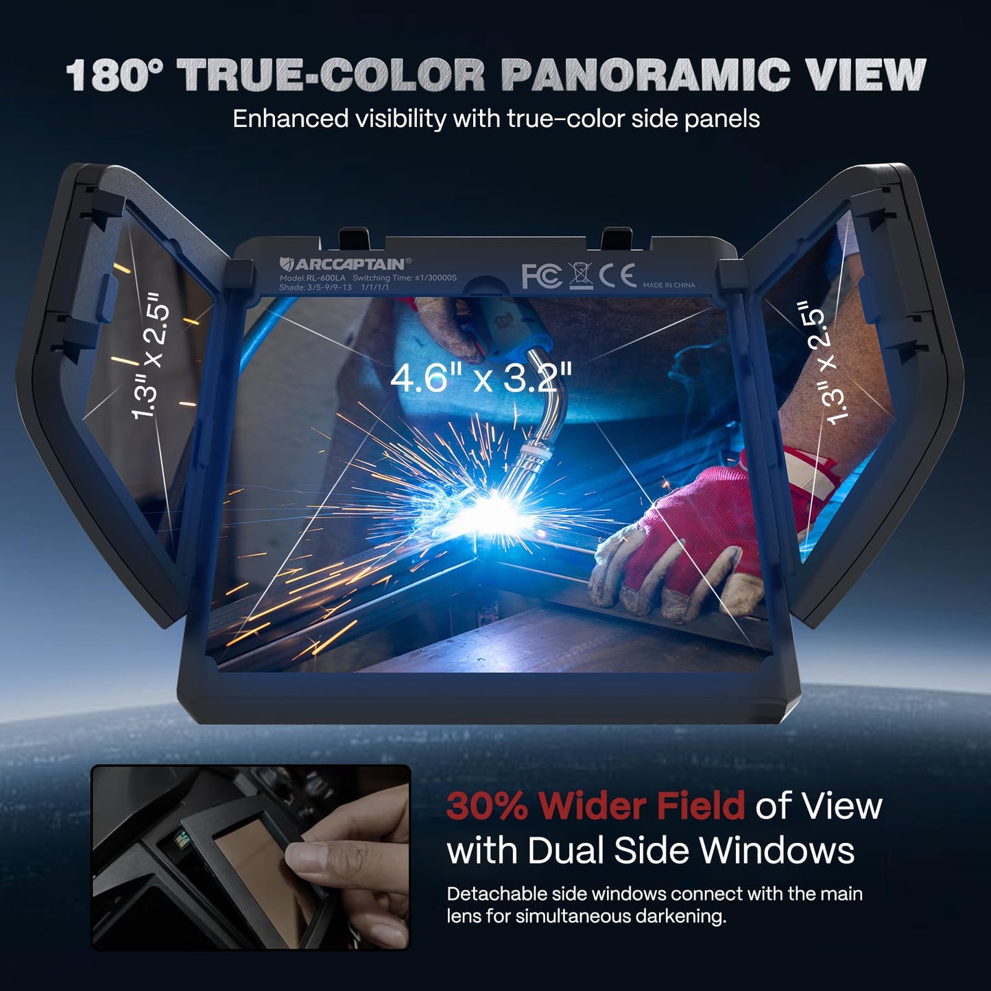 ARCCAPTAIN 55A Plasma Cutter and ARCCAPTAIN Intelligent Auto-Shade Welding Helmet