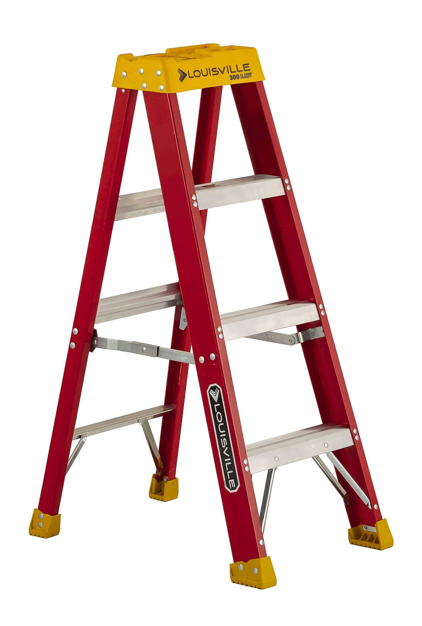 Louisville Ladder FXS1506, 6-feet, Orange & L-3016-04 Step Stepladder, 4-Feet