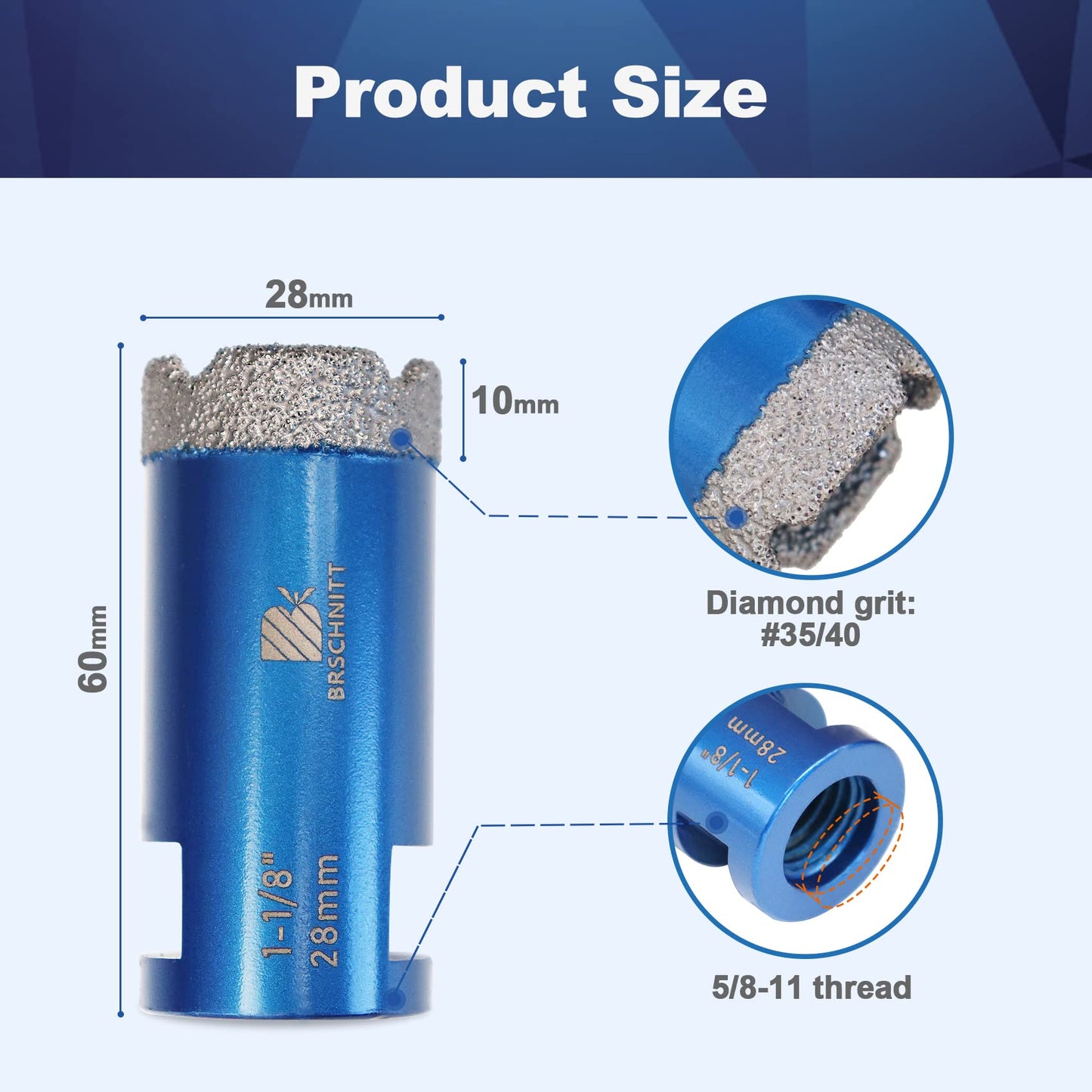 Diamond Core Drill Bit for Porcelain Tile Ceramic Marble Granite Diamond Core Drill Bit Set Diamond Hole Saw Kit for Drilling Porcelain Tile Ceramic Marble Granite,6pcs Diamond Drill Bits