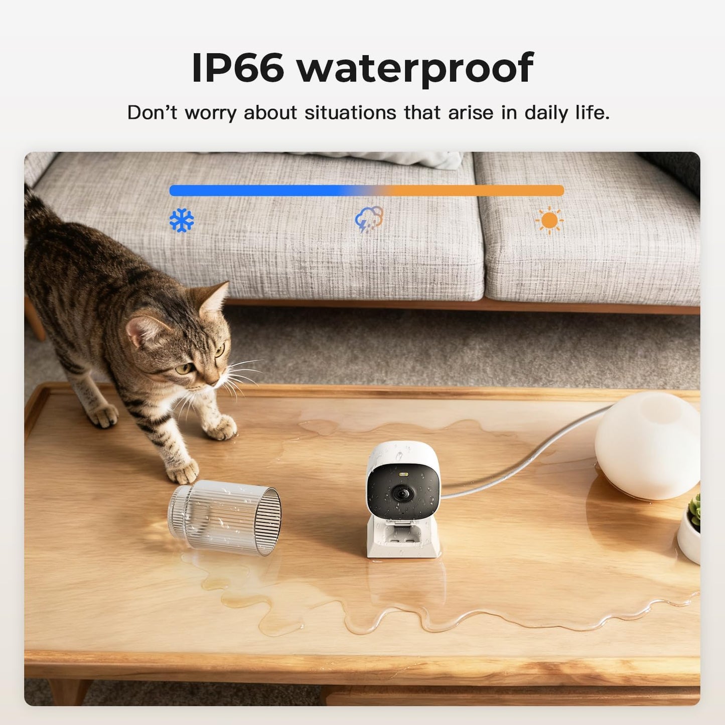 VSMAHOME 2K Vision,2-Way Audio&24/7 128G Cameras for Home Security,Indoor/Outdoor for Baby/Elder/Pet Monitoring
