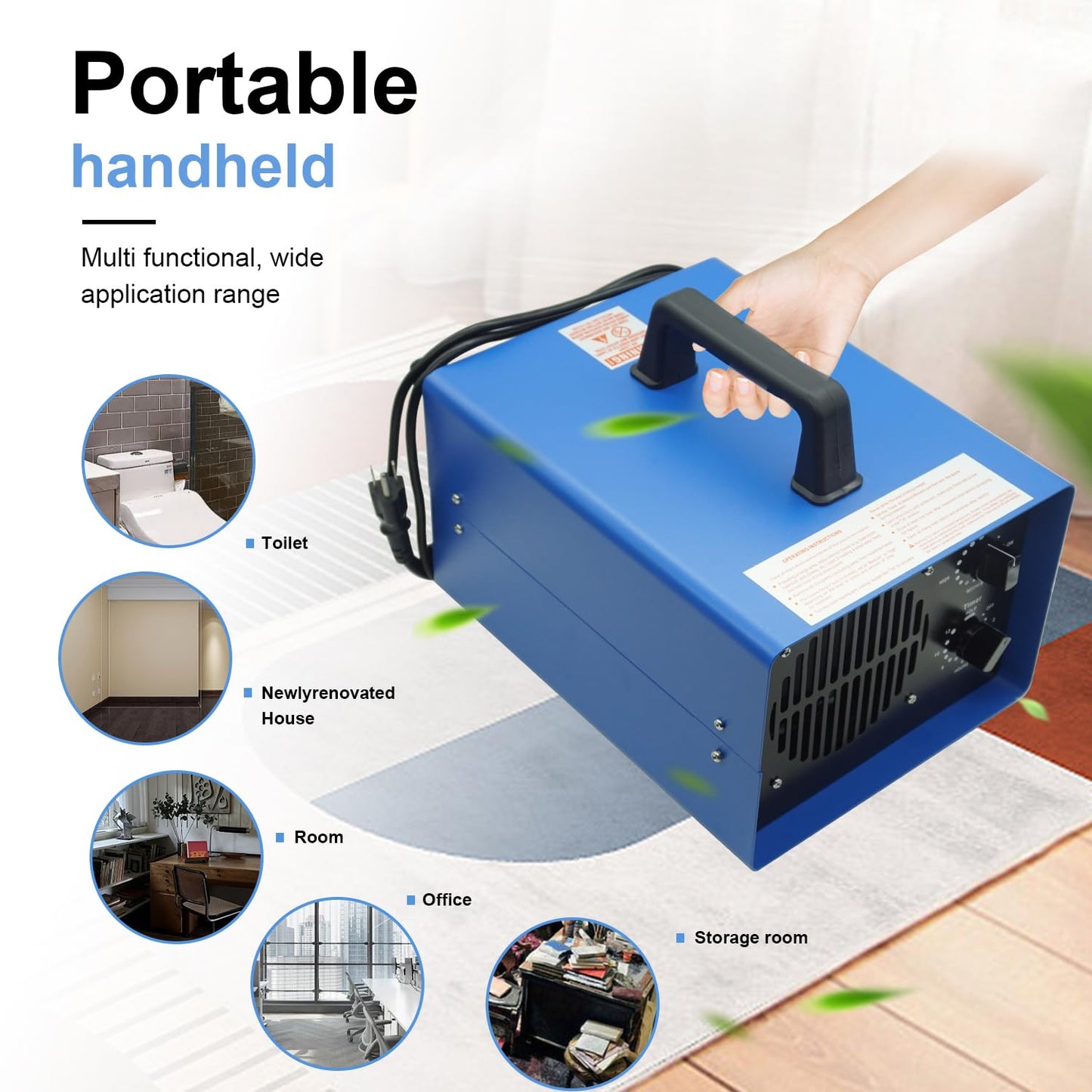 0zone Generator, 3500 Sq/Ft 0zone Machine Ionizer for Industrial, Commercial, Home, Car, Basement