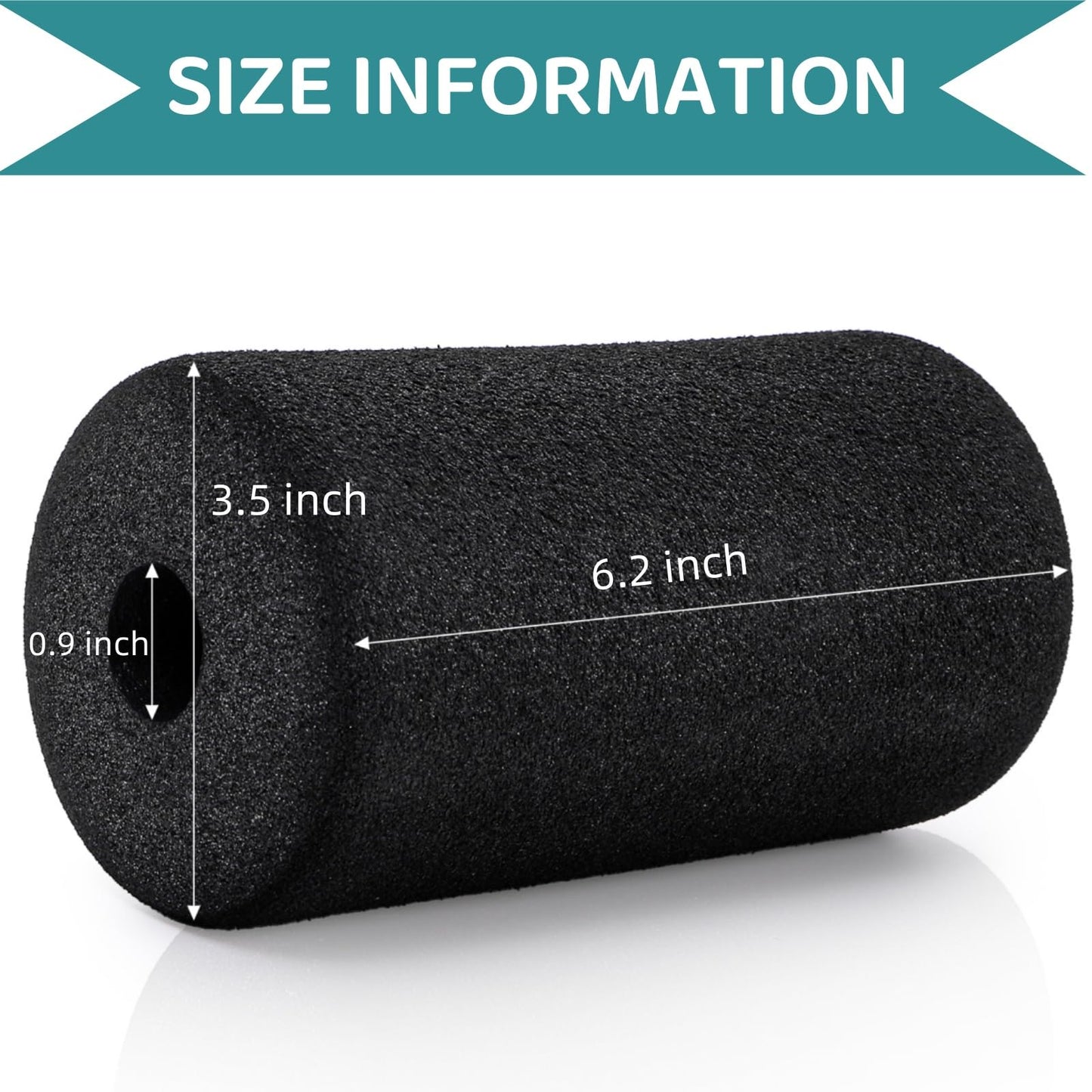 WRINGKIT 8 Pack Foot Foam Pads Rollers, Machine Leg Foam Roller, Fits 1" Tube, Buffer Tube Cover, Roller Pad for Leg Extension Weight Bench Inversion Gym Equipment Replacement
