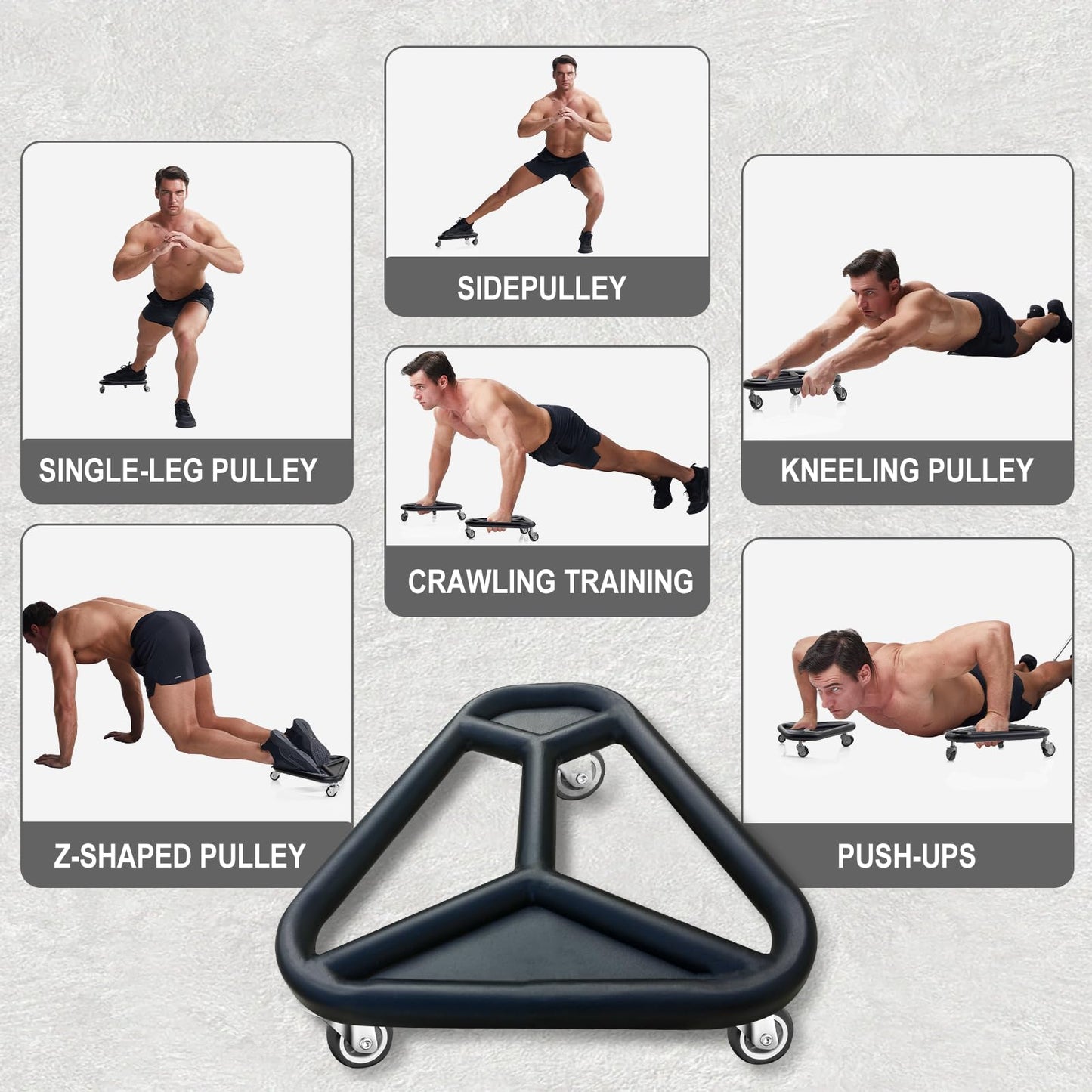 HOTWAVE Ab Roller Wheel for Core Workout – Extra-Wide Ab Exercise Equipment for Abs, Arms & Back – Stable & Quiet Fitness Roller for Home Gym Strength Training – Includes Knee Pad – For Men & Women