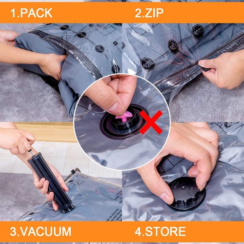 GONGSHI Vacuum Storage Bags - Space Saver Seal Bags for Clothing & Bedding | 5L & 5M Sizes