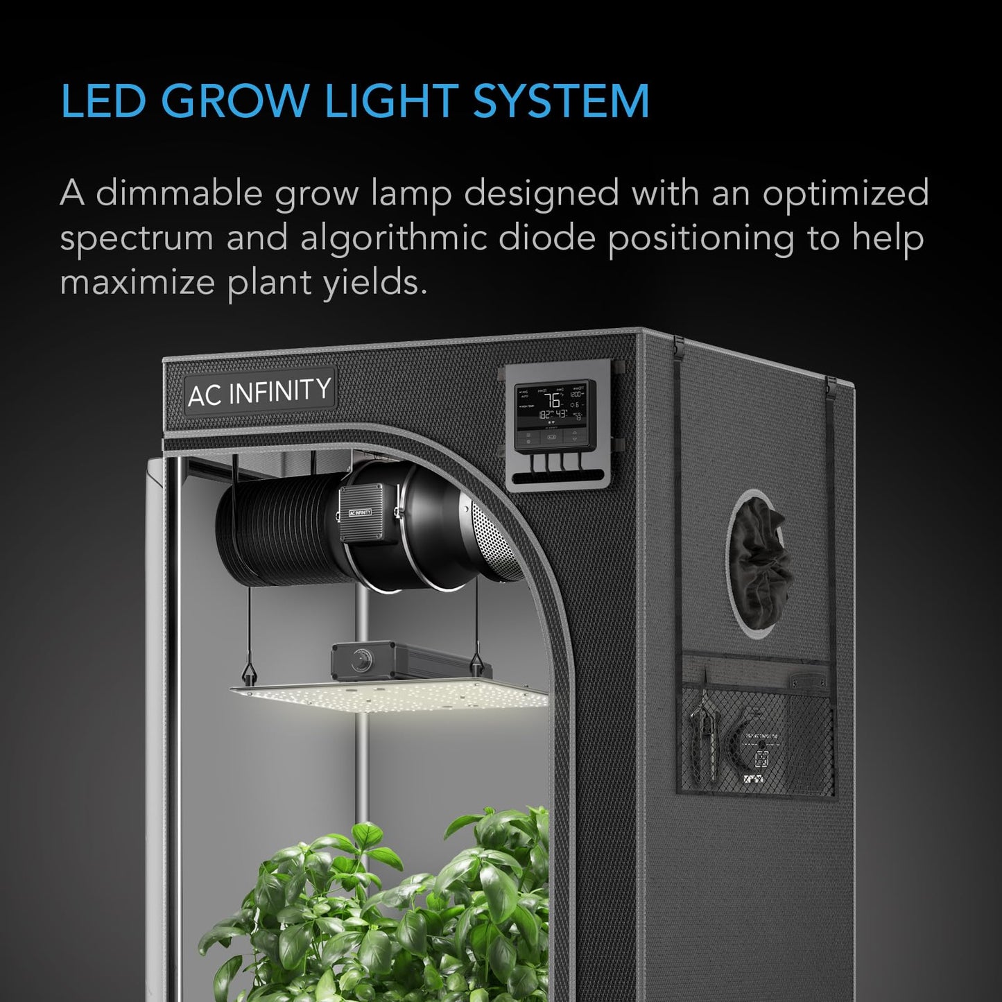 AC Infinity IONBOARD S22, LED Grow Light Board with Samsung LM301H Diodes, Deeper Penetration Full Spectrum Lighting, for Veg Bloom Indoor Plants in Grow Tents Greenhouses (2x2)