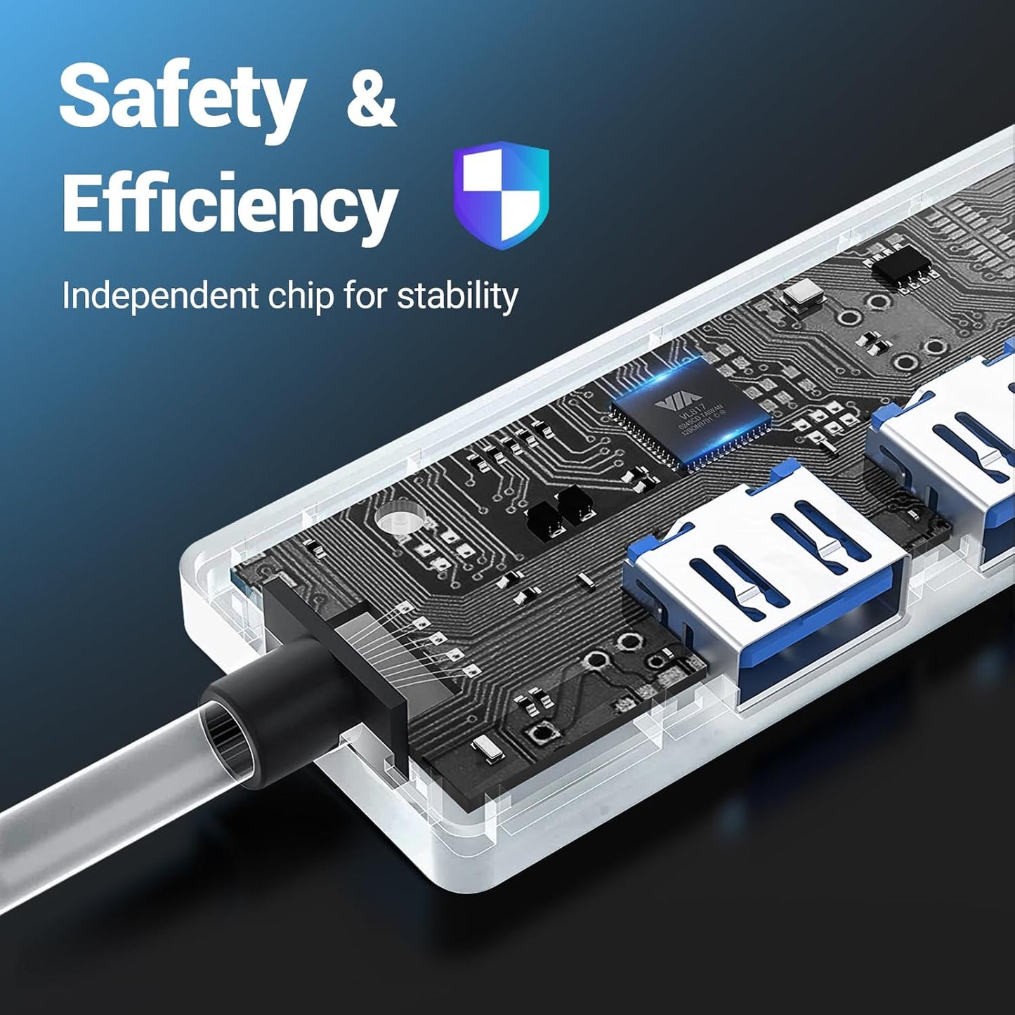 Tymyp 3.0 4 5Gbps, USB Hub, Port USB Hub, Swift Data Transmission at Swiftly Expand Laptop Connectivity for Flash