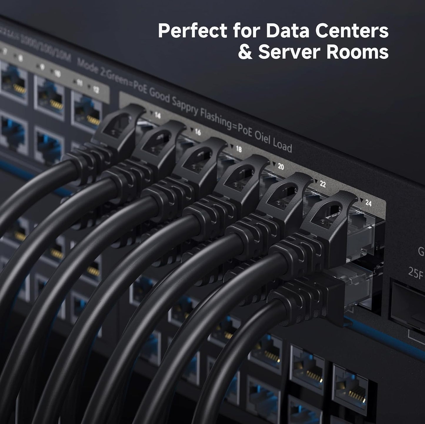 10Gbps 6 25ft, 6 Cat6 Cable Matters Snagless Cat Ethernet Cable - Cat Cable, Cord, Ethernet Cord, Black