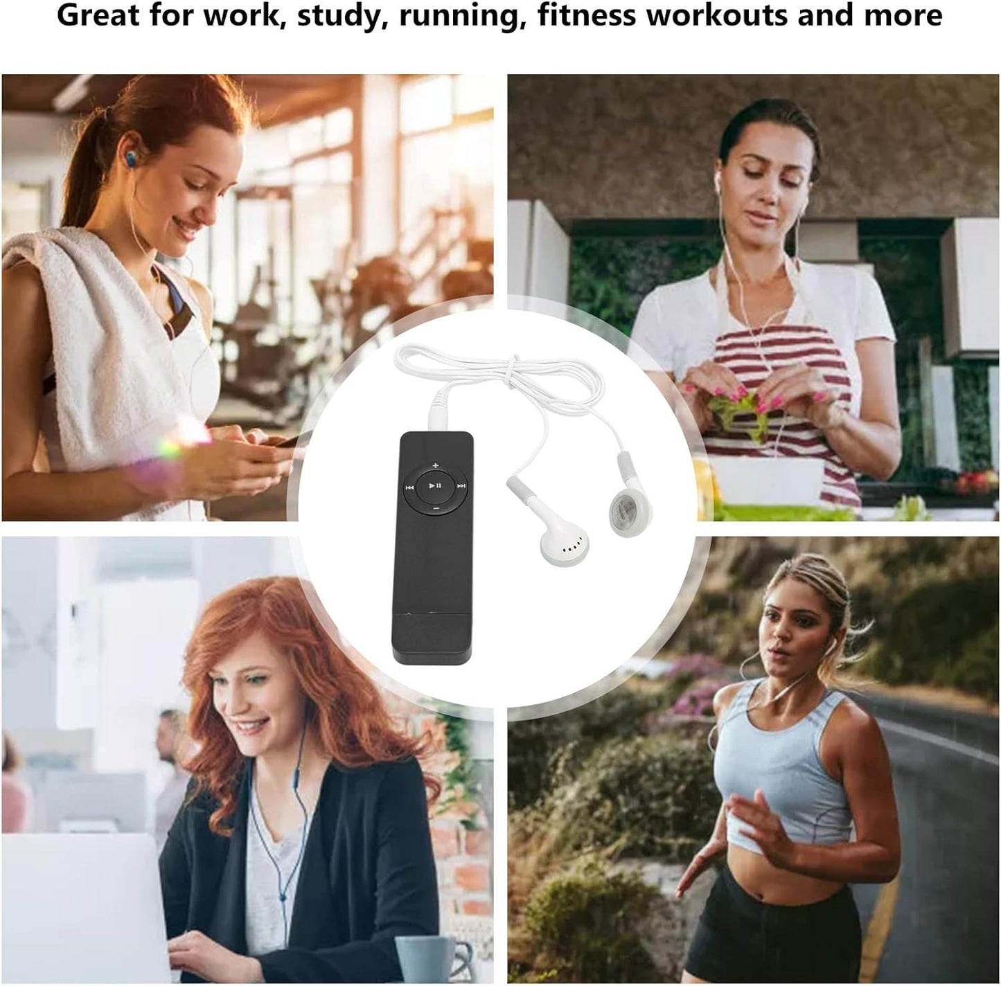 Denash MP3 64GB Compact and Portable Lossless Sound Player, Long Battery Life and Memory Card Support, for Students