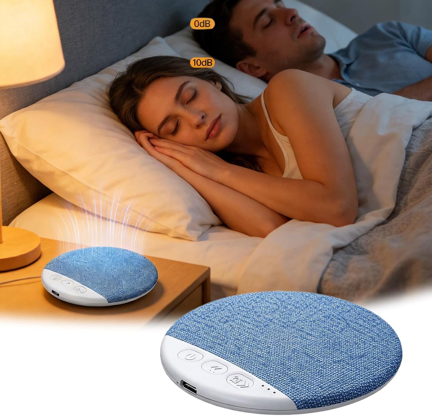Generic 2026 New Portable Sleep Pillow Speaker, Wireless Bluetooth Pillow Speaker with White Noise Timer, Ultra-Thin