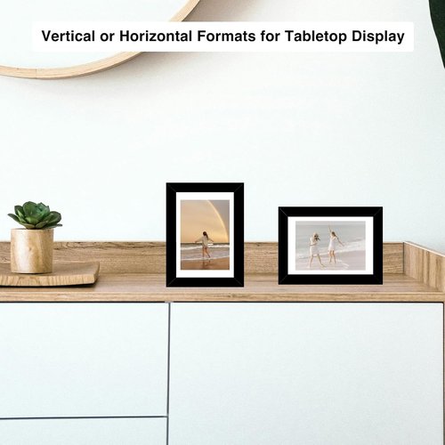 JCJMY 18-Pack 4x6 Picture Frames - Elegant Black Gallery Wall Decor for Tabletop & Hanging