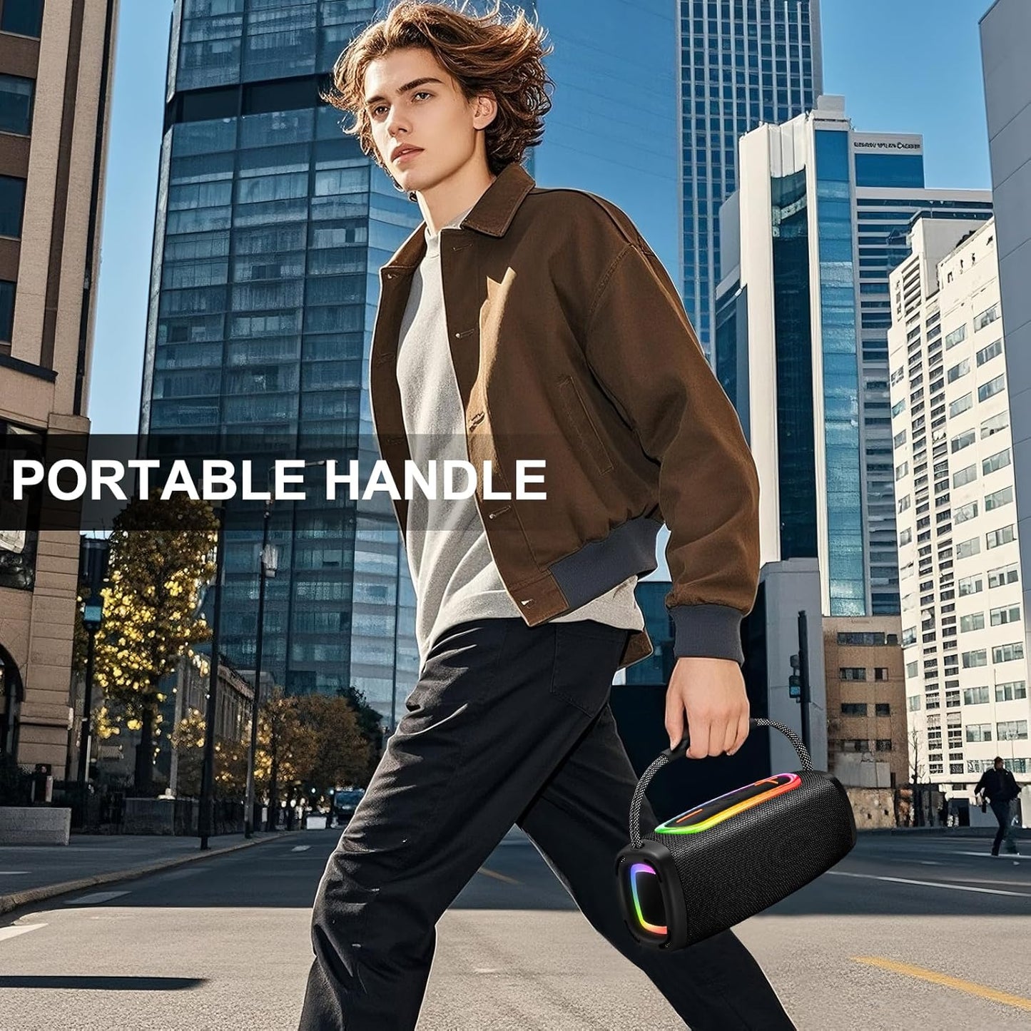 Donerton 5.4 6000mAh 36H IPX7 Bluetooth Speakers, Portable Wireless Speaker, Playtime, White Elephant Gifts for Adults