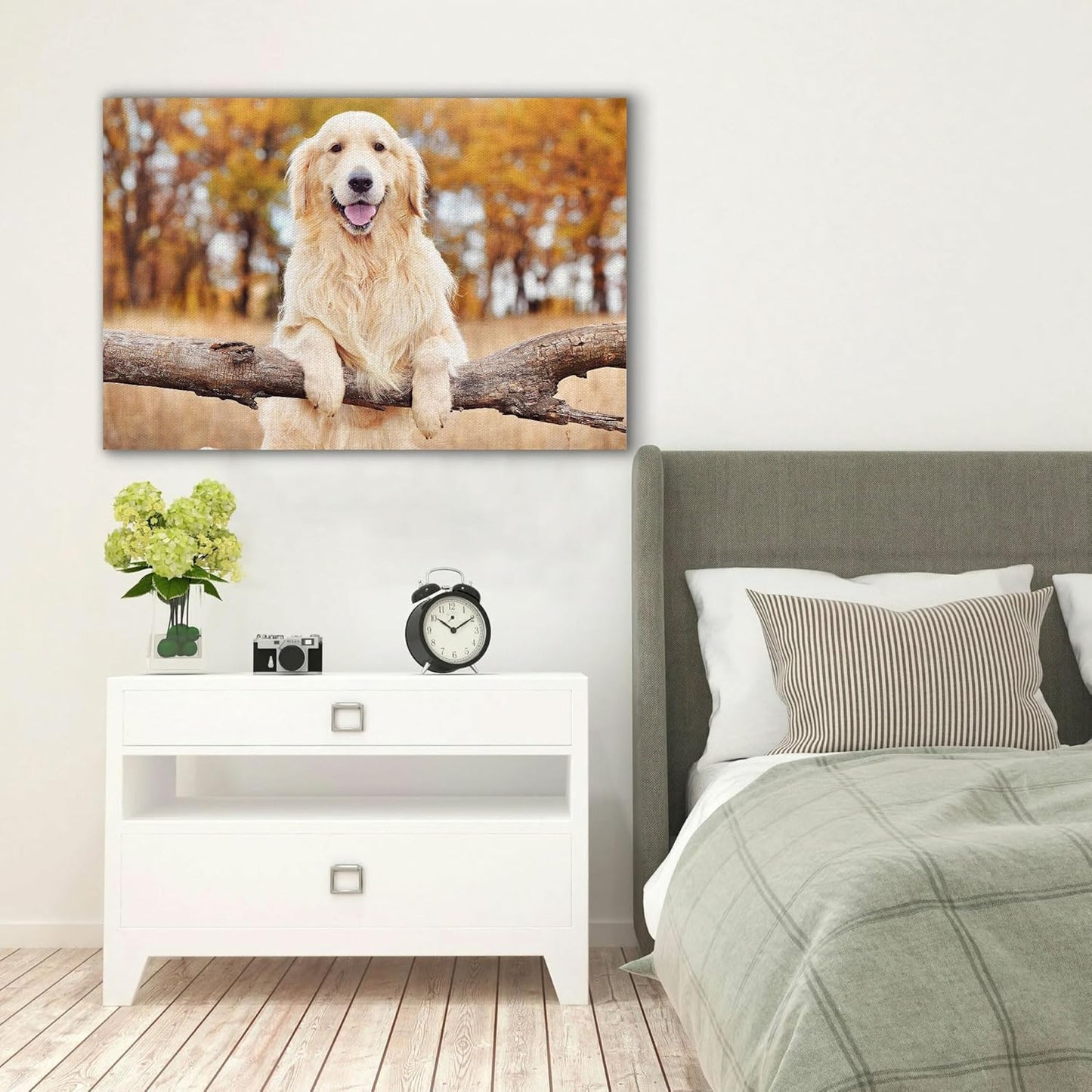 Skiennix Custom Canvas Prints - Personalized Photo Wall Art for Family & Pets | 12x8 Framed Gift