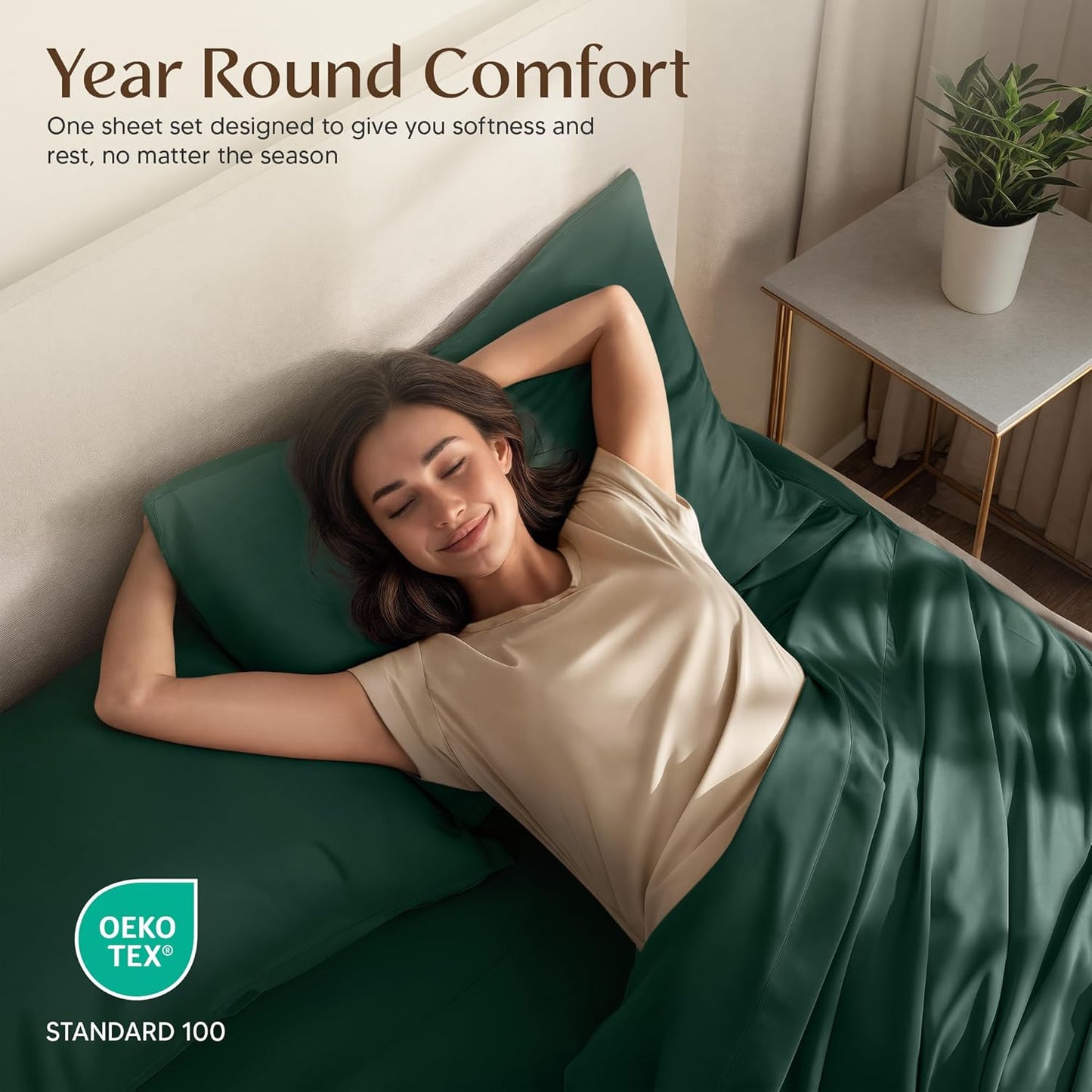 Utopia Bedding Queen Size Sheet Set - Soft, Breathable Microfiber | 4-Piece Emerald Green Bedding Set