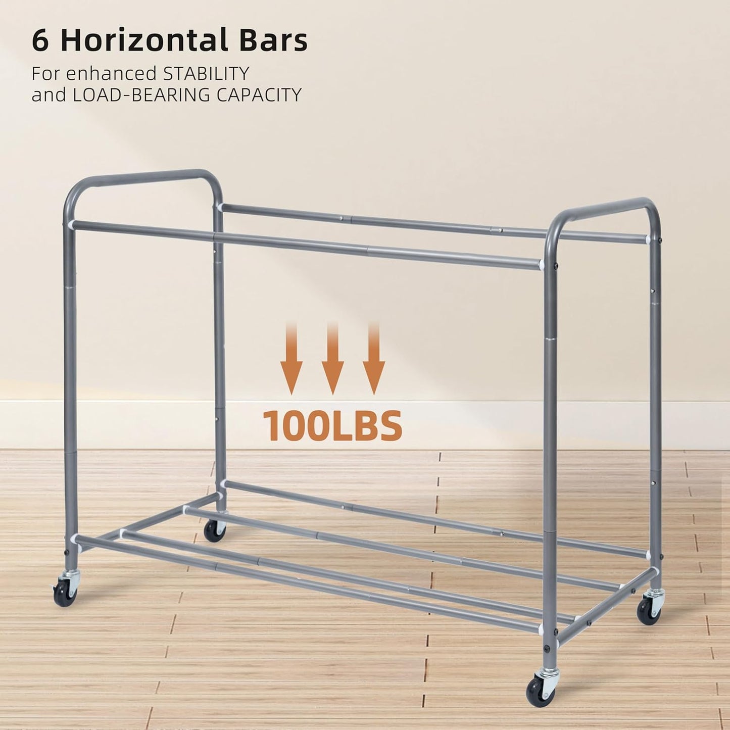 Storage Maniac Laundry Sorter - 4-Section Hamper Cart with Wheels & Removable Bags - 47.8 Gal, Blue