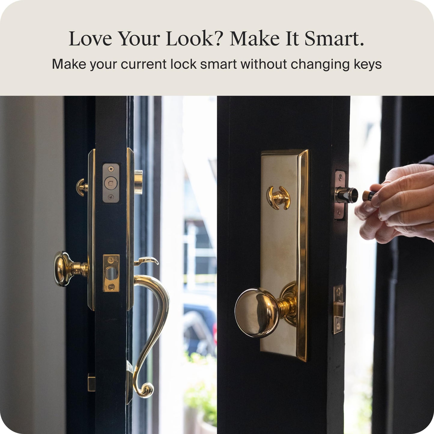 Level Bolt Smart Deadbolt - Make Your Lock Smart Without Changing Keys or Hardware - Matter-Over-Thread Plus Apple Home Key - Keyless & Remote Access via Apple, Alexa, Google Home, SmartThings