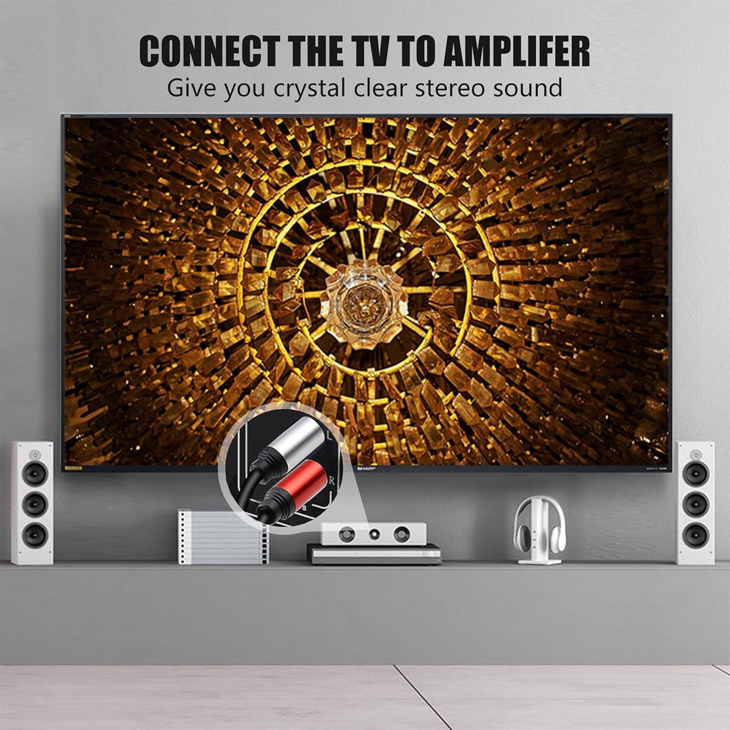 2RCA 2RCA 40Ft, 2 2 (40Ft/12M) Tan QY to Cable Gold-Plated RCA Male to RCA Male Stereo Audio Cable for Home Theater