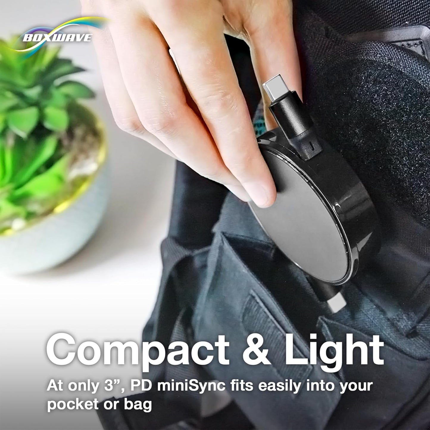 BoxWave MP3 (4 (240W), 240W Cable Compatible with MYMAHDI Player in) - PD miniSync Retractable PD Portable USB Type-C