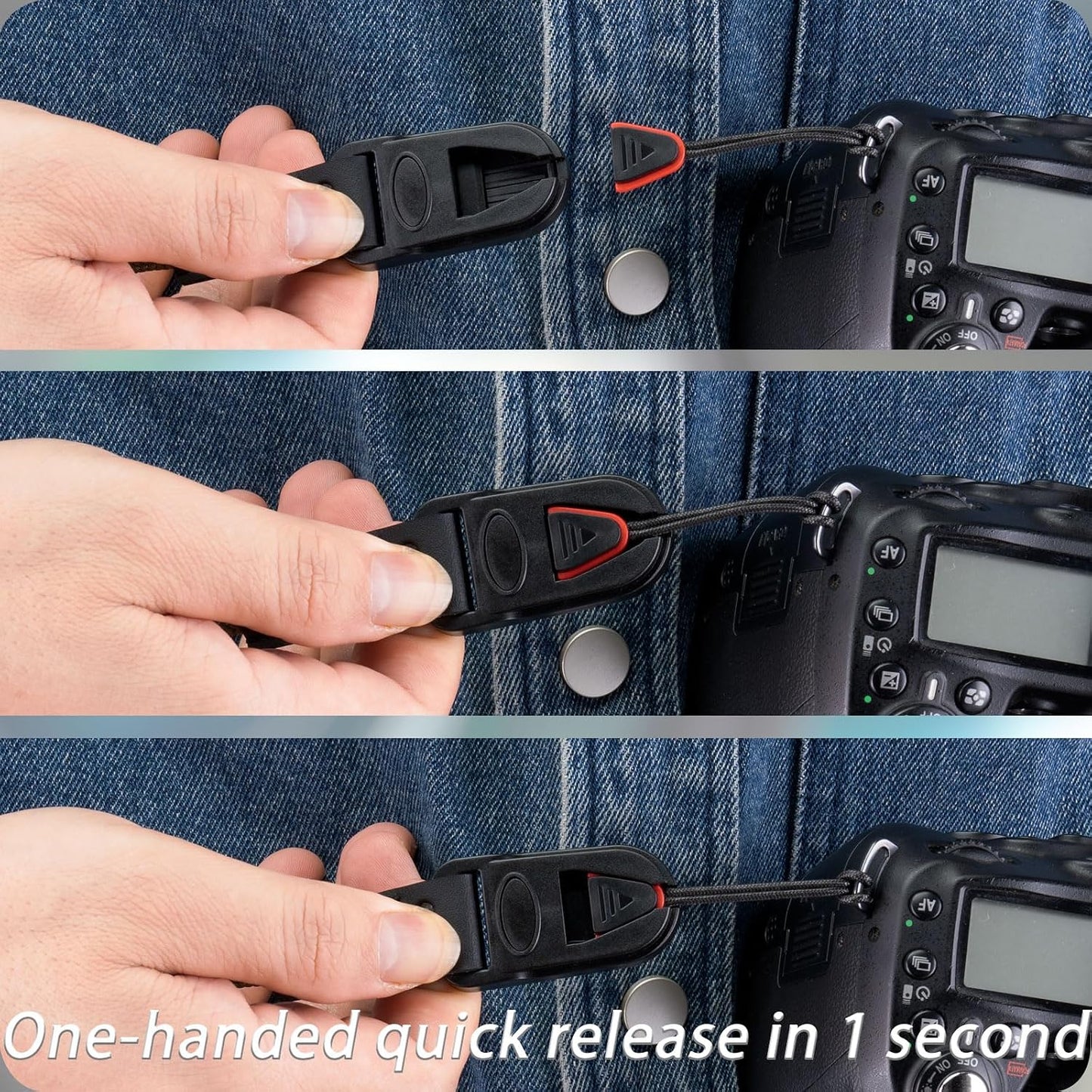 Vintage QD Nylon Camera Strap Rope - Quick Release Neck & Shoulder Straps for DSLR