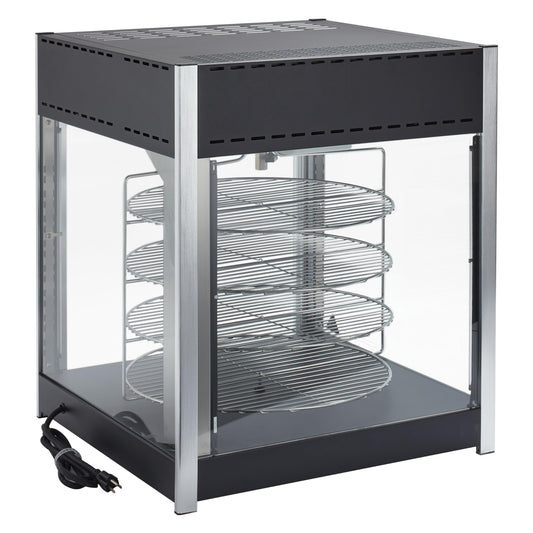 Winco EDM-1K Rotating Heated & Humified Pizza Warmer Merchandiser, 18"