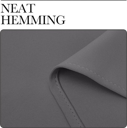 NICETOWN Blackout Curtains - Thermal Insulated Light Reducing Draperies | 52" x 63", Grey, 2 Panels