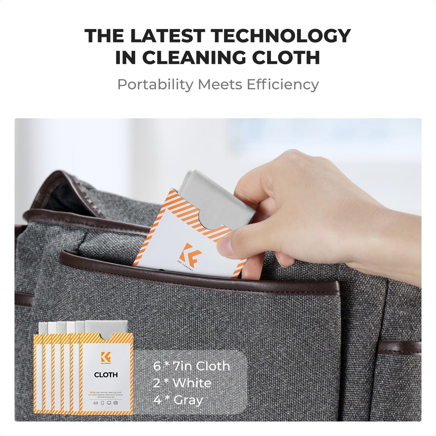 20 Pack Headset, K&F CONCEPT Lens Cleaning Cloth | Microfiber Cleaning Cloth | Camera Lens Cleaner | Camera Lens