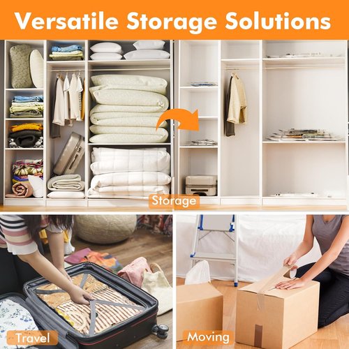 GONGSHI Vacuum Seal Bags - Space-Saving Storage for Clothes & Blankets | 24 Combo with Electric Pump